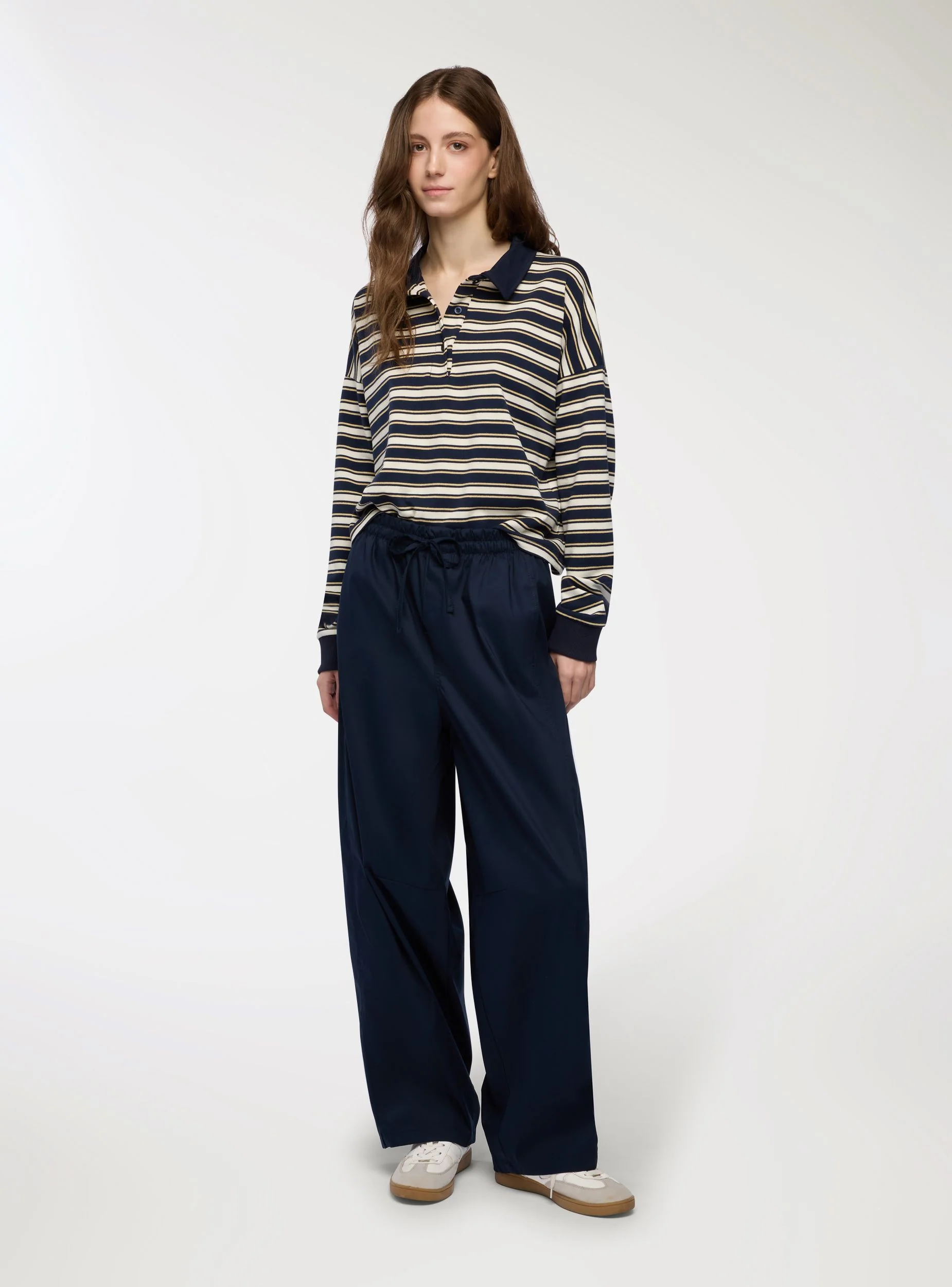 Pantaloni wide leg con coulisse - Image 3