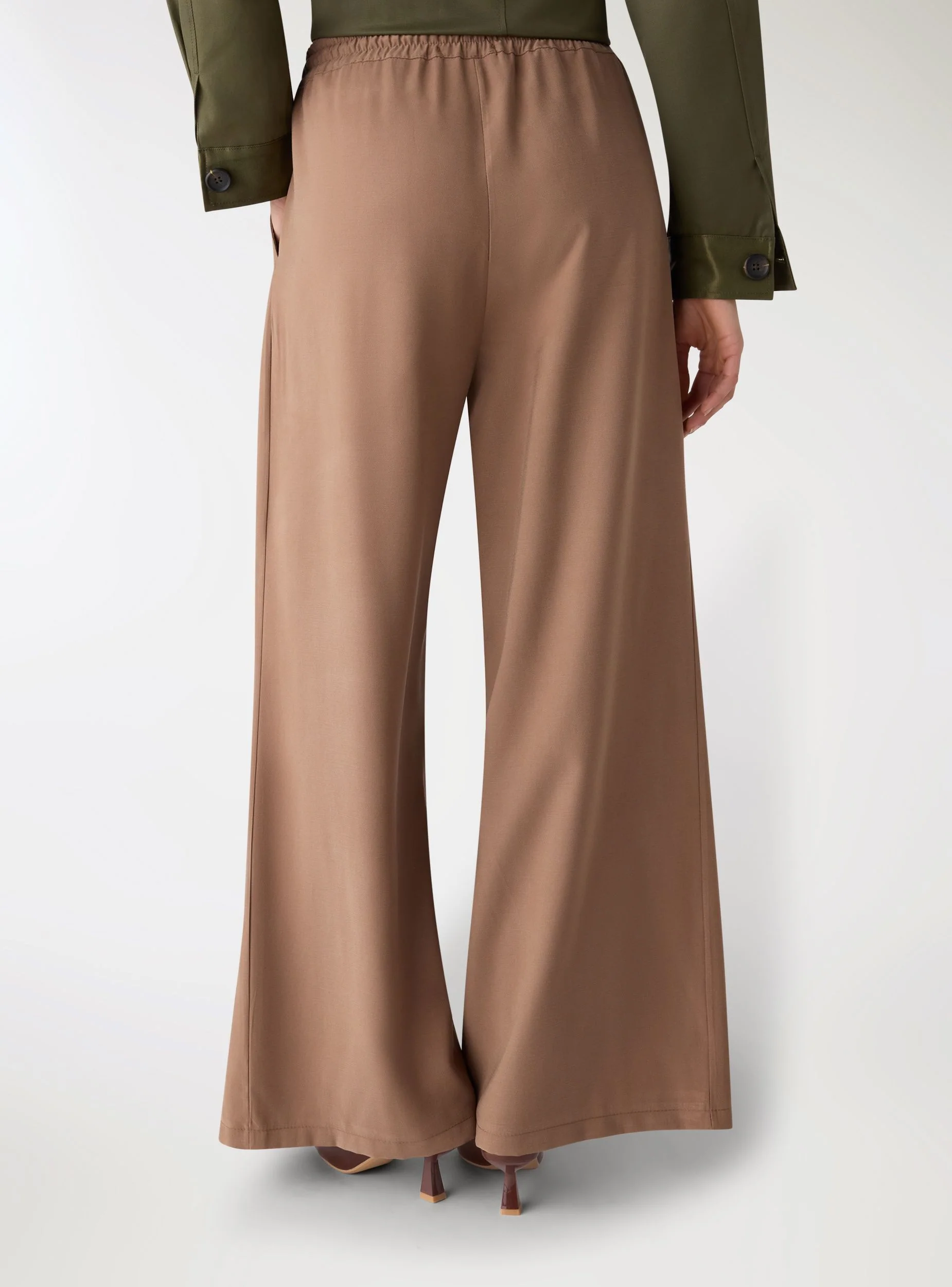 Pantaloni wide leg con coulisse - Image 4