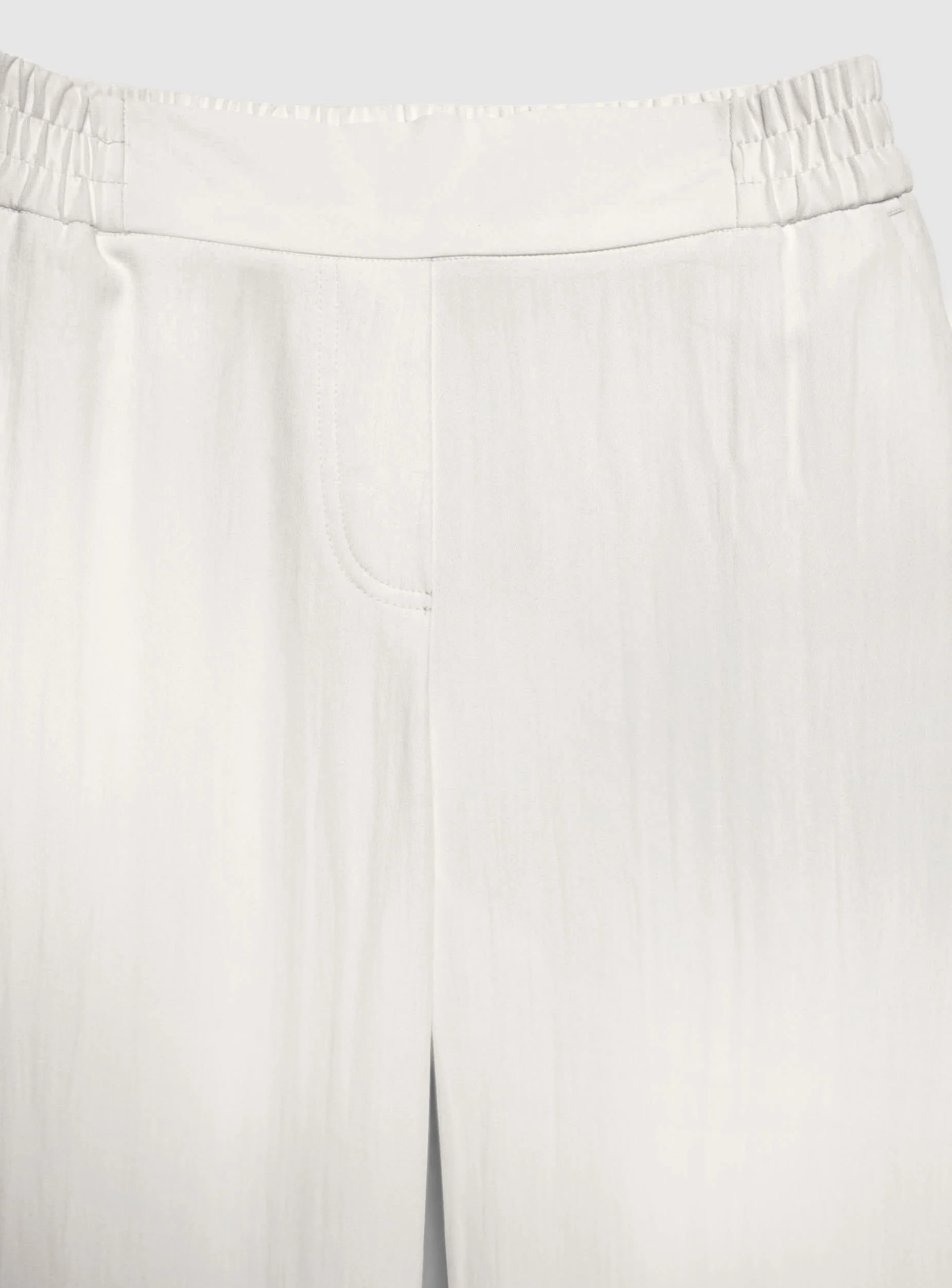 Pantaloni wide leg con elastico in vita - Image 5