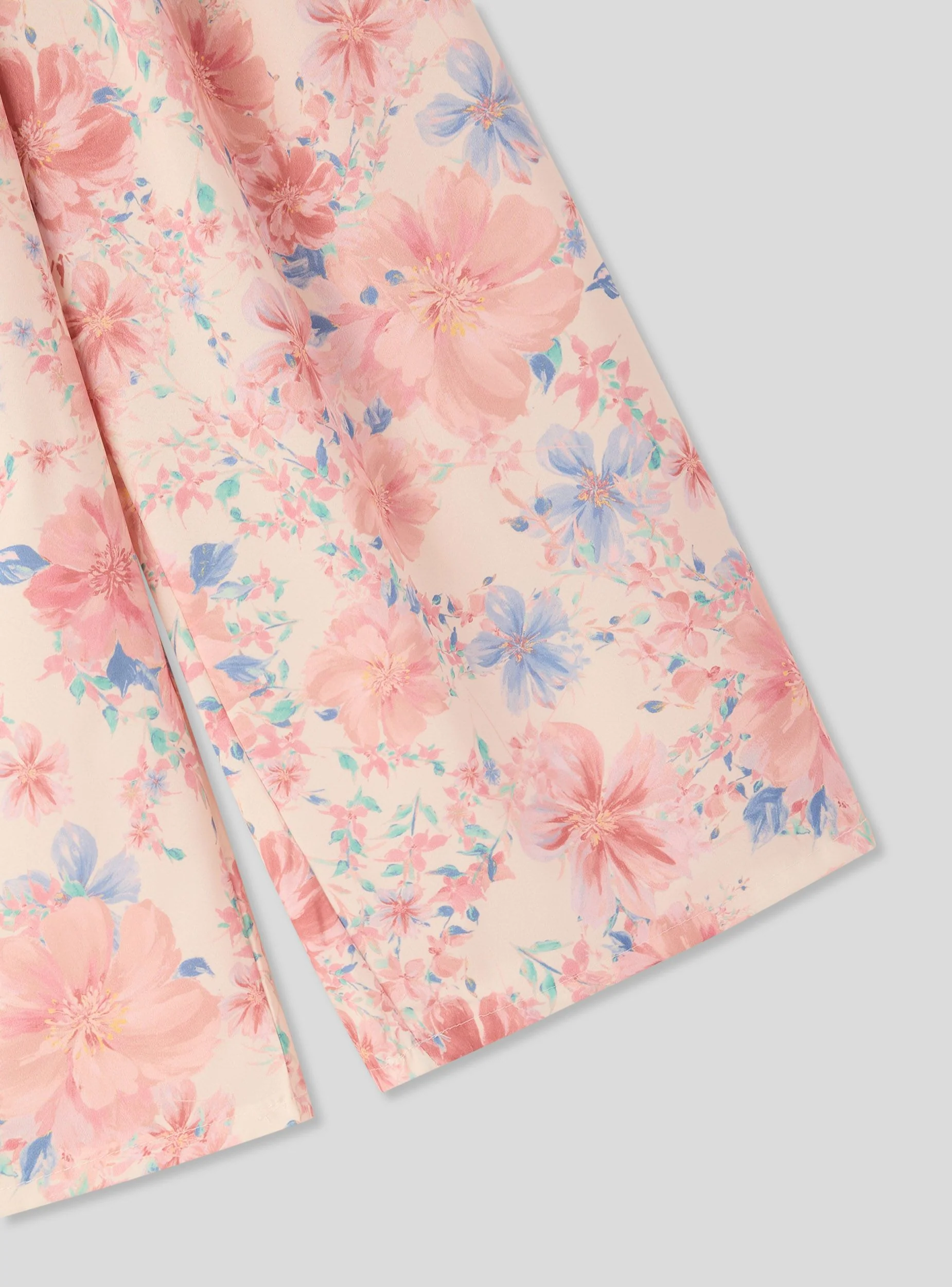 Pantaloni wide leg con fantasia floreale - Image 2