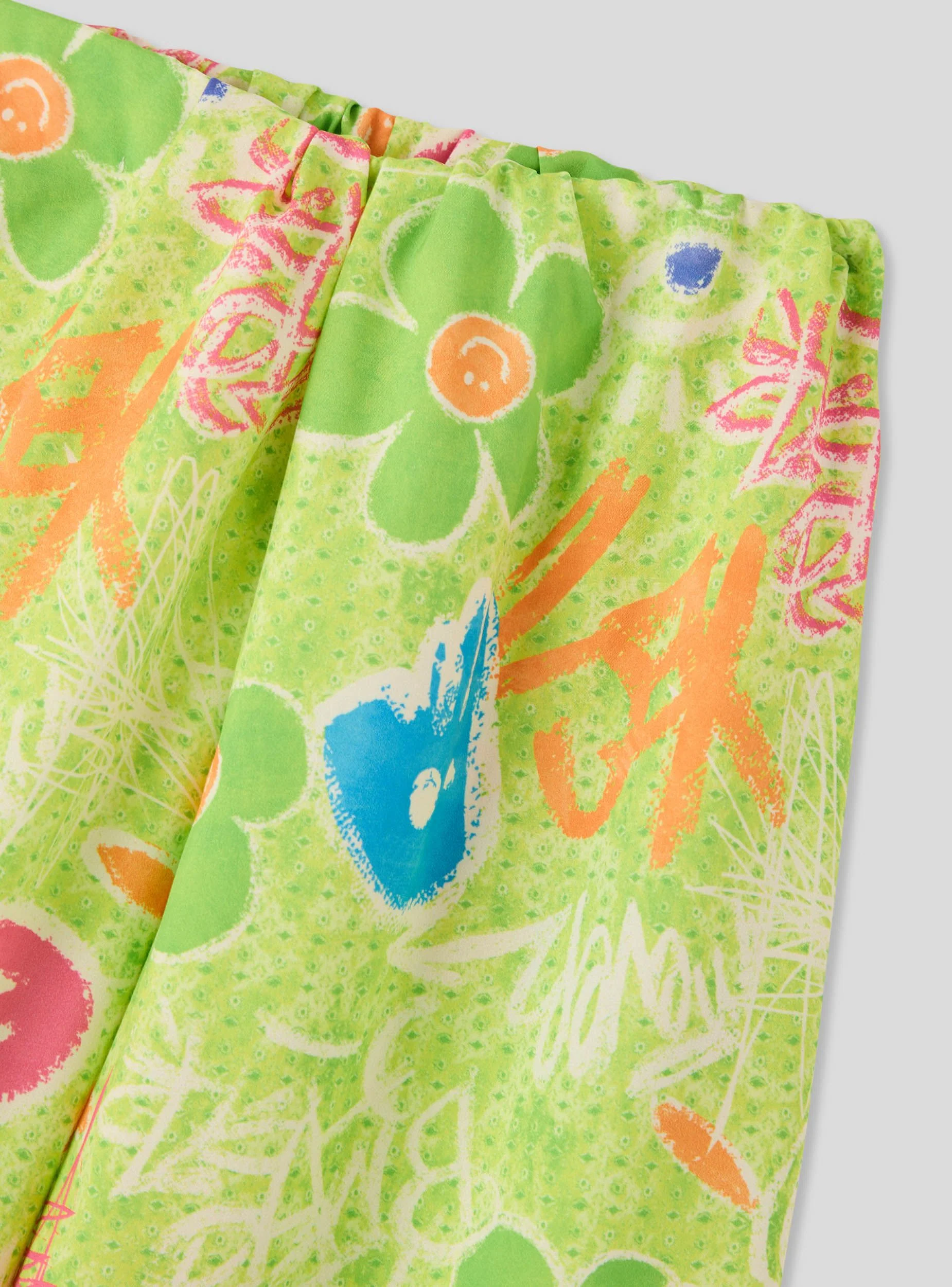 Pantaloni wide leg con fantasia graffiti - Image 2