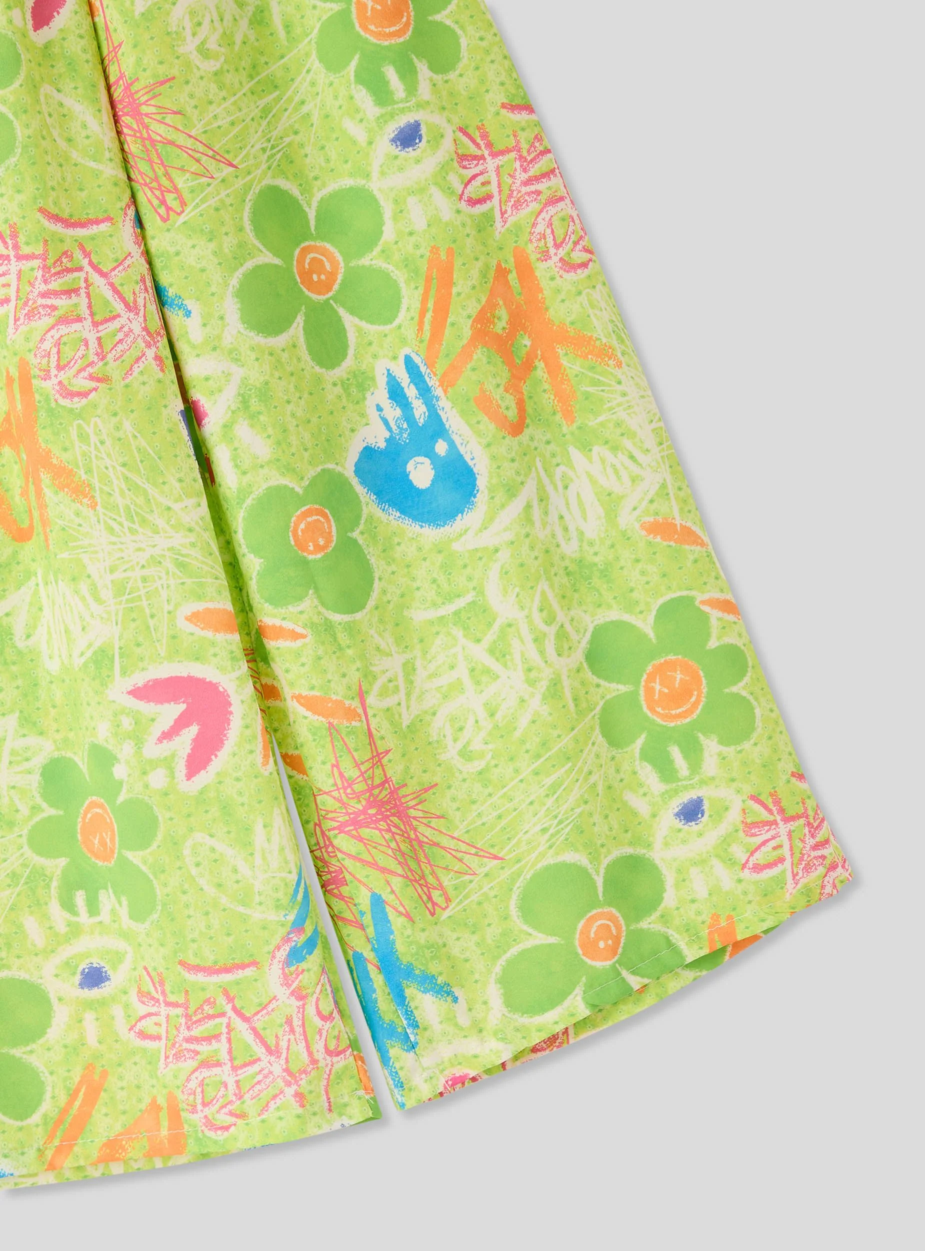 Pantaloni wide leg con fantasia graffiti - Image 3