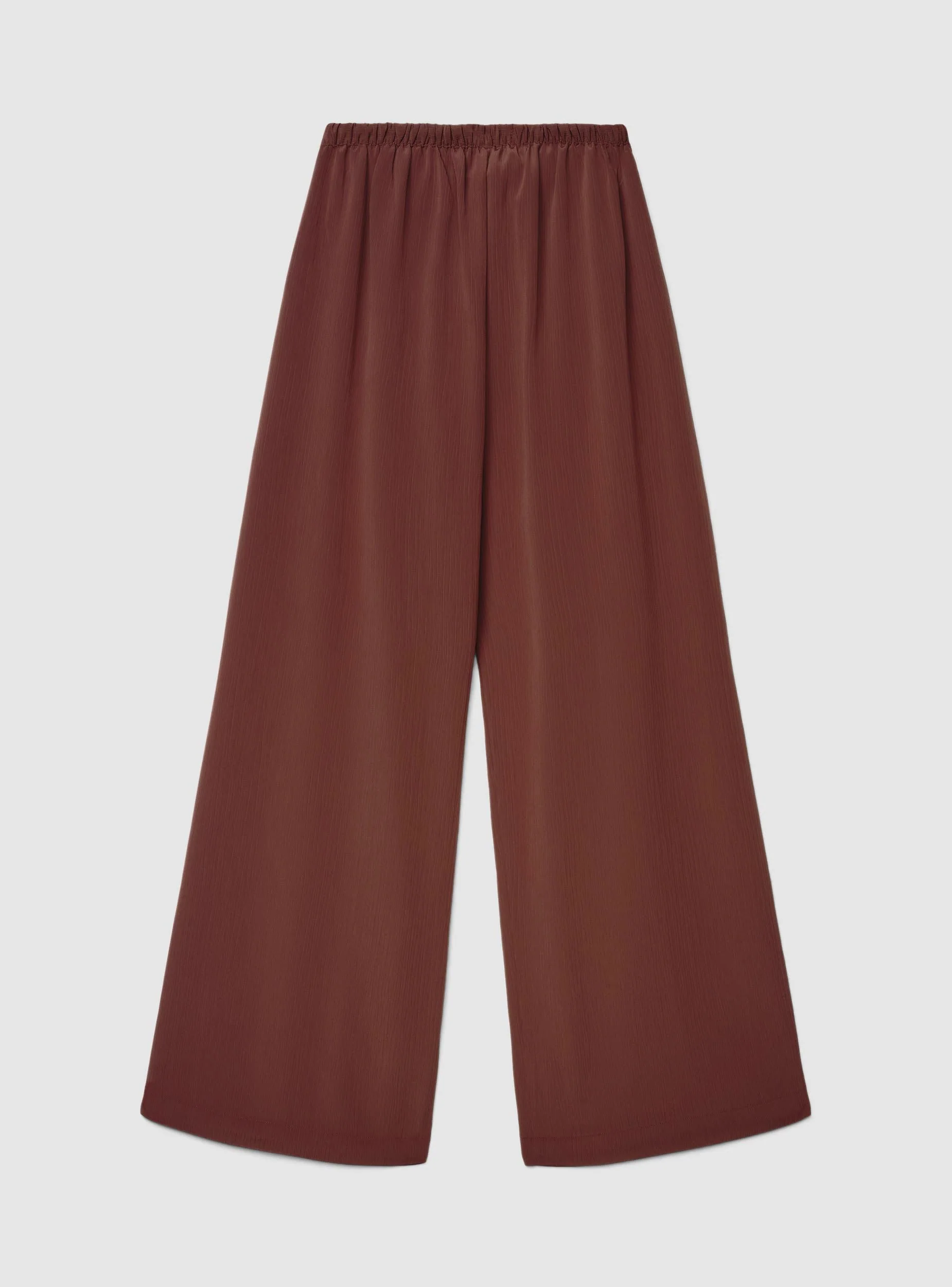 Pantaloni wide leg con pinces effetto crinkle - Image 6