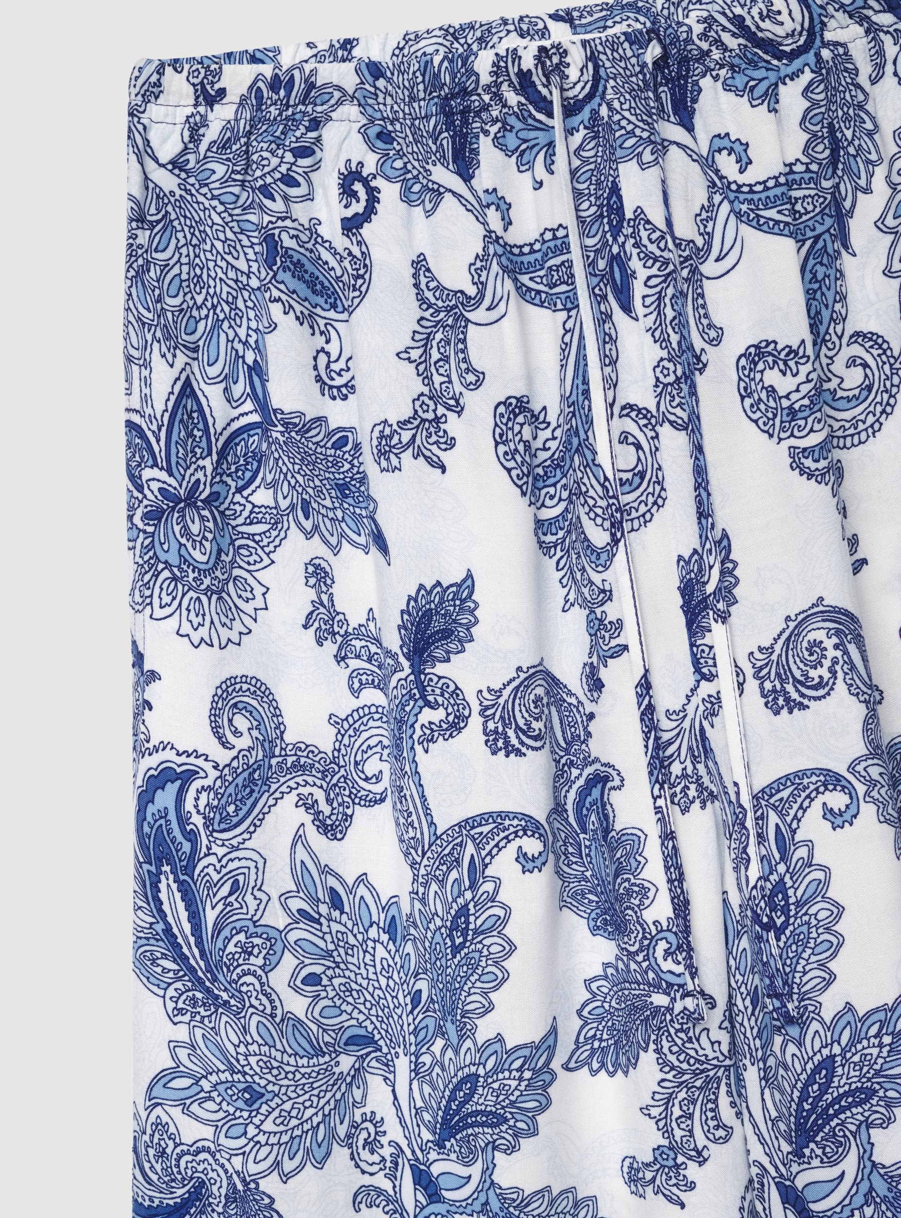 Pantaloni wide leg con stampa cachemire - Image 5
