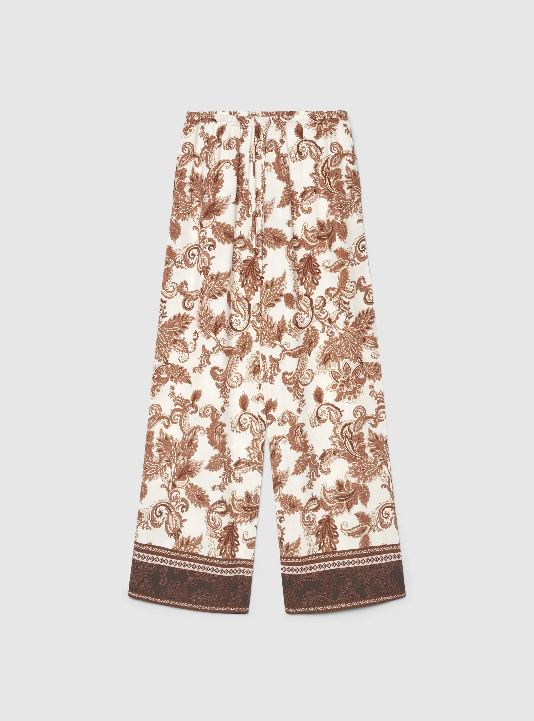 Pantaloni wide leg con stampa cachemire - Image 5