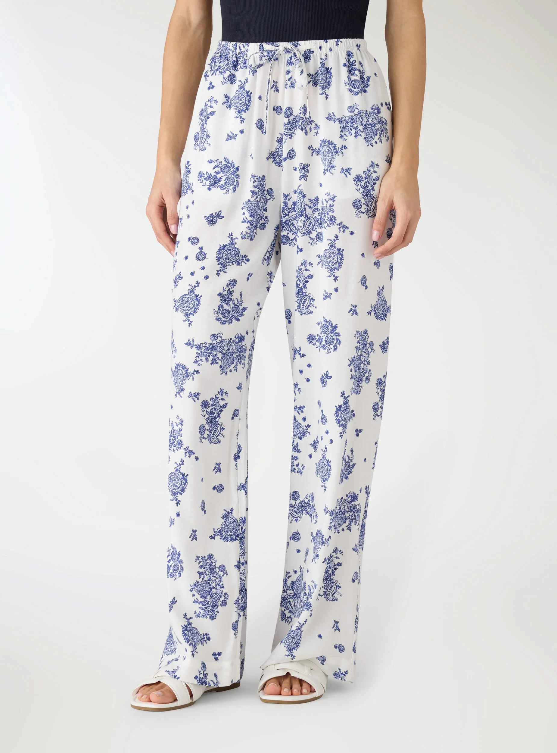 Pantaloni wide leg con stampa paisley - Image 2