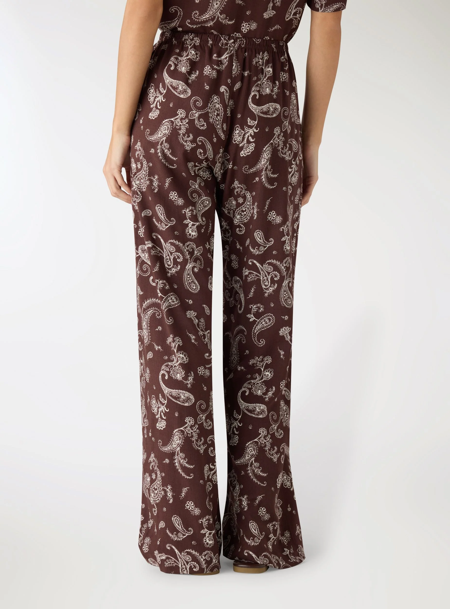 Pantaloni wide leg con stampa paisley - Image 2