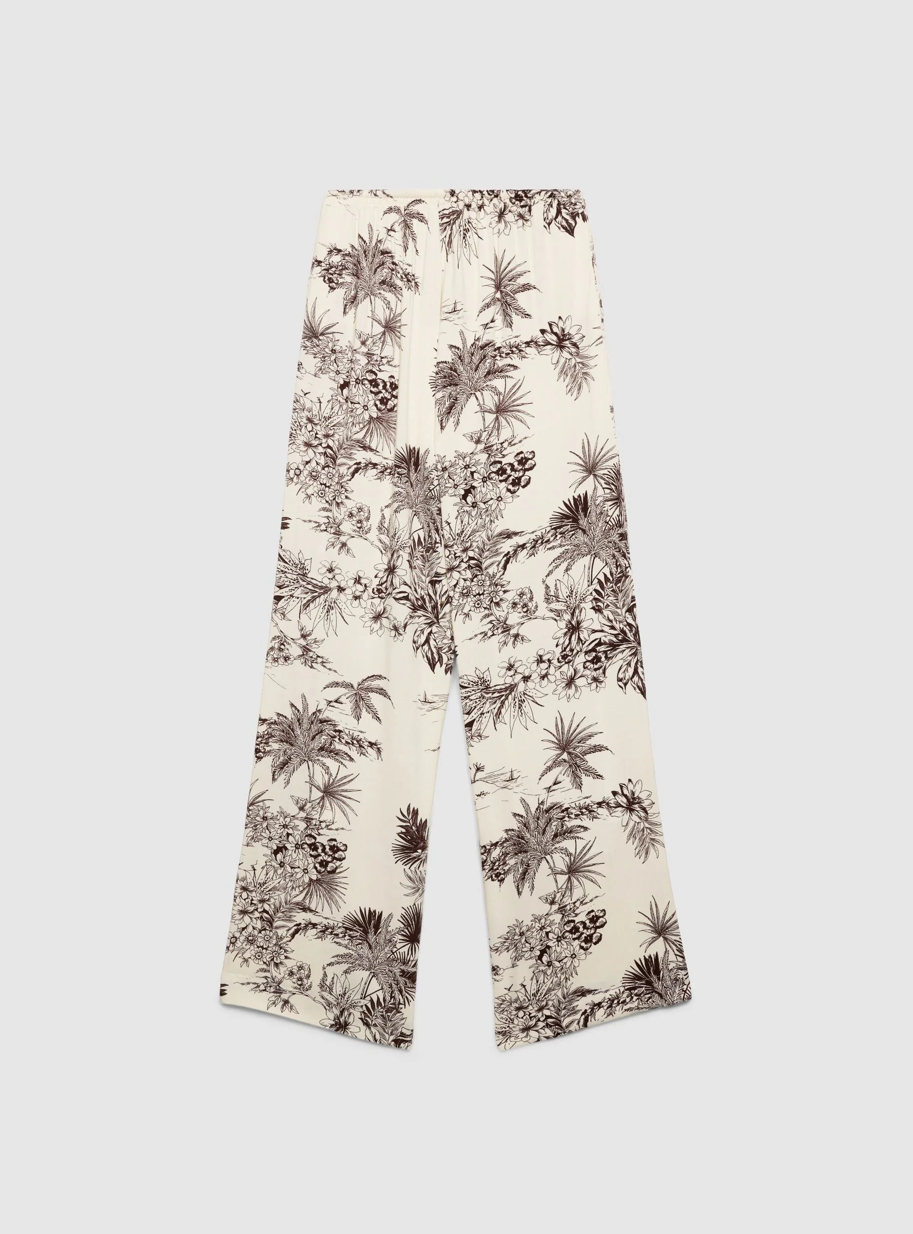 Pantaloni wide leg con stampa palme - Image 6