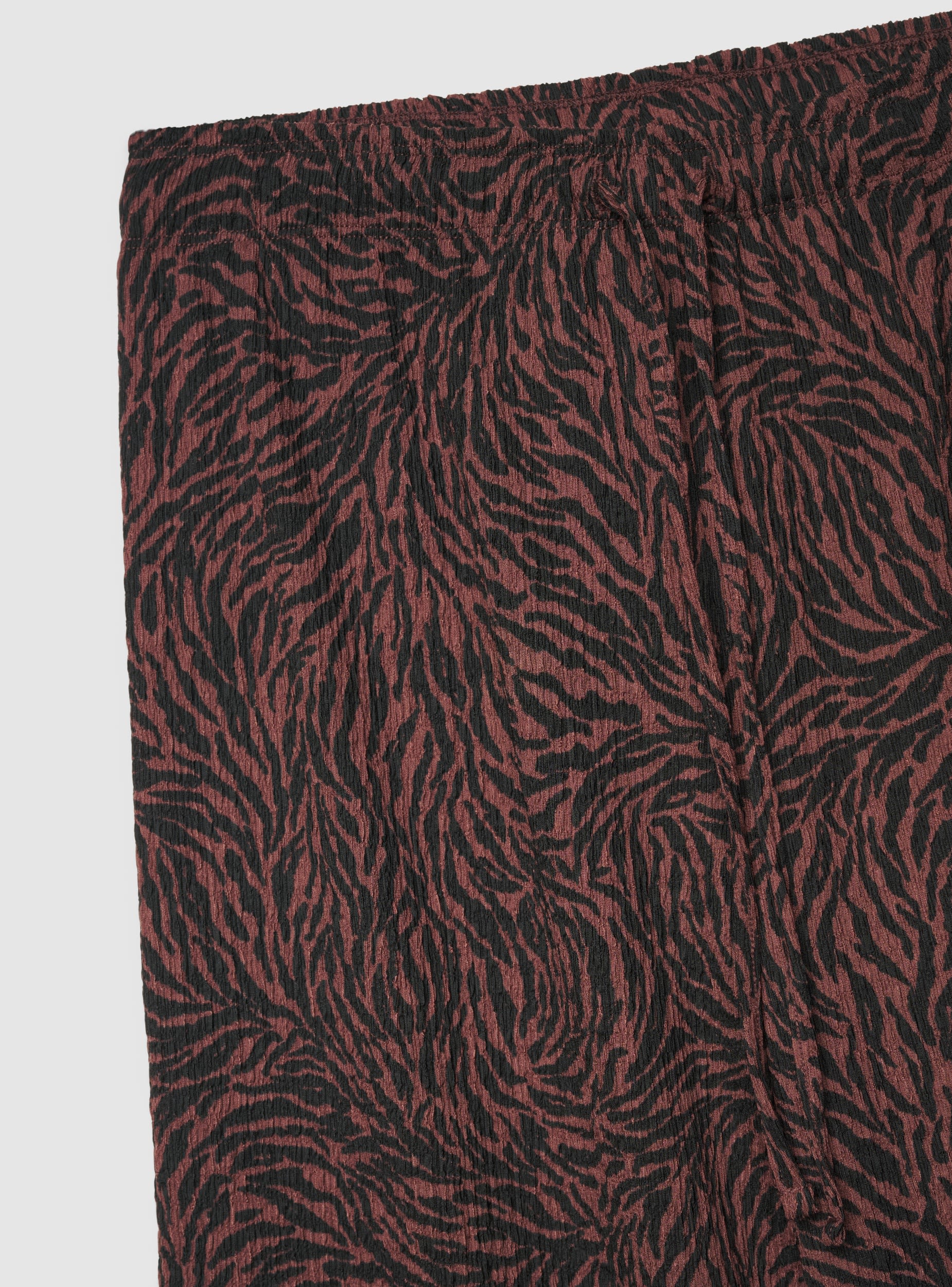 Pantaloni wide leg con stampa zebrata - Image 5