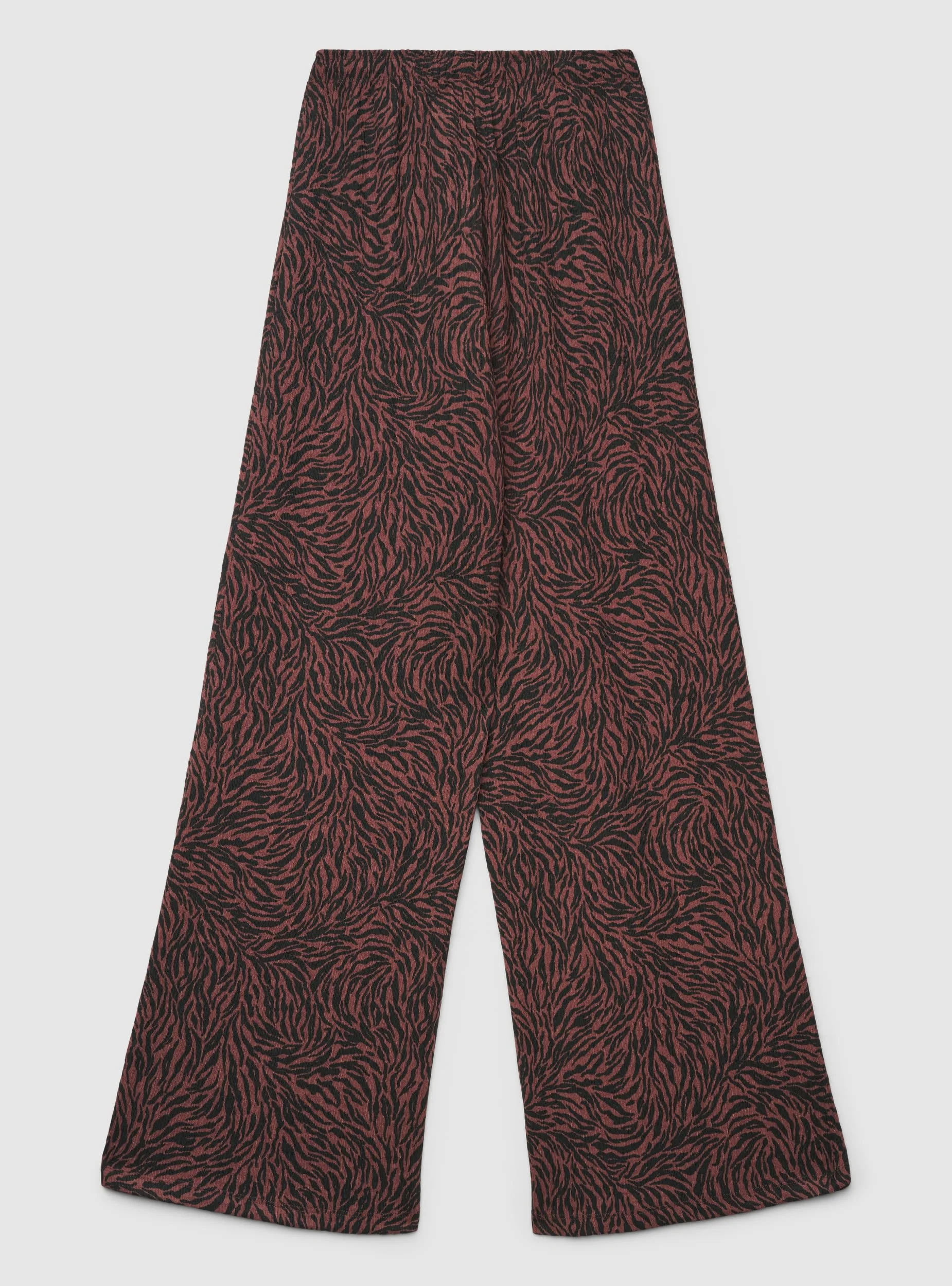 Pantaloni wide leg con stampa zebrata - Image 6