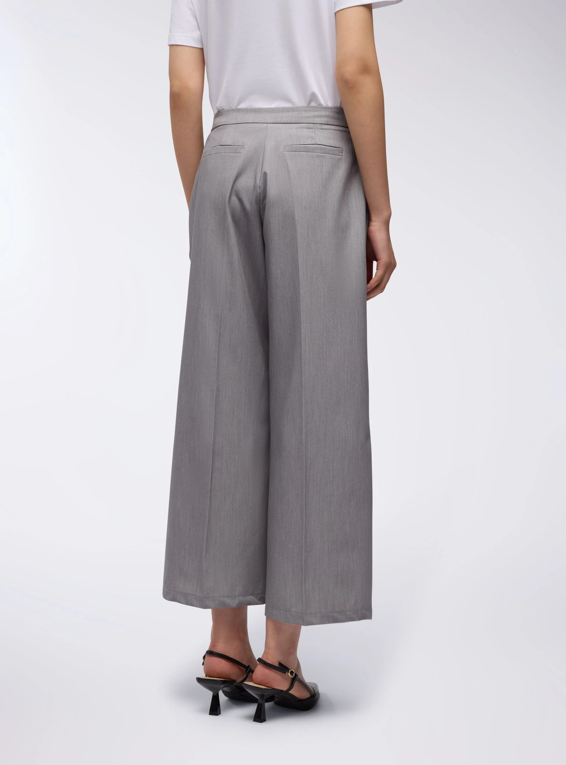 Pantaloni wide leg crop - Image 3
