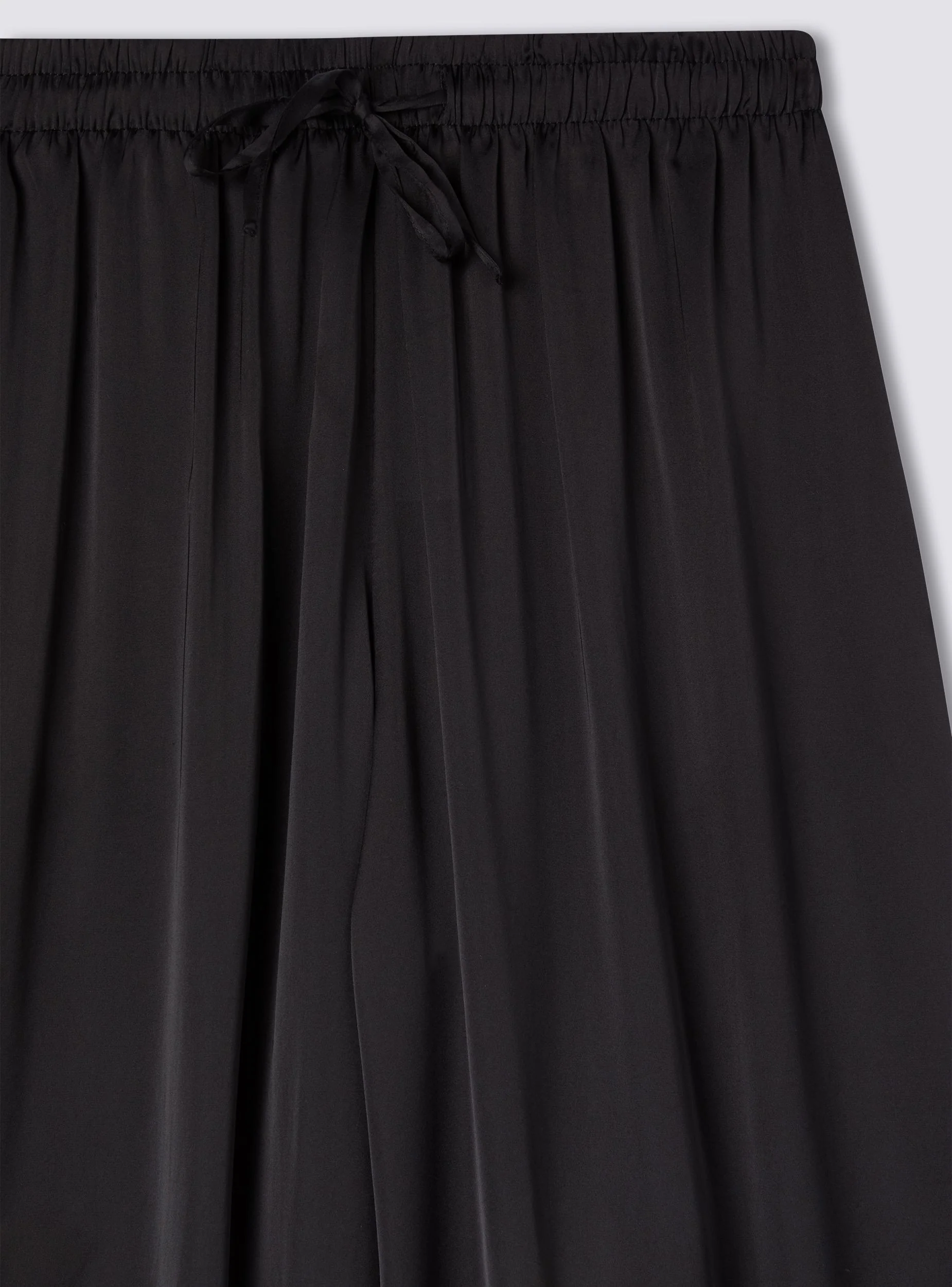 Pantaloni wide leg effetto raso con coulisse - Image 7