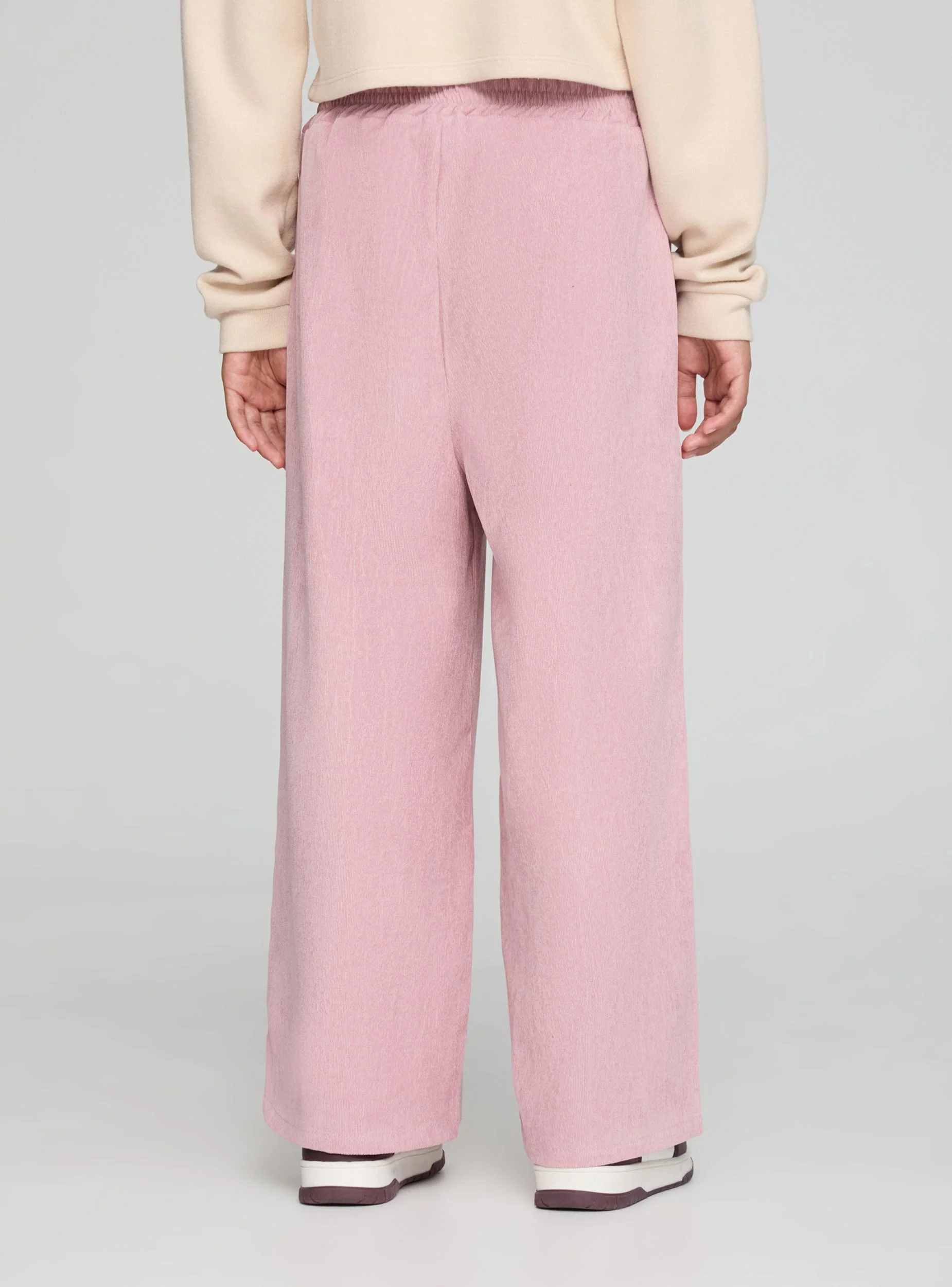 Pantaloni wide leg effetto velluto - Image 2