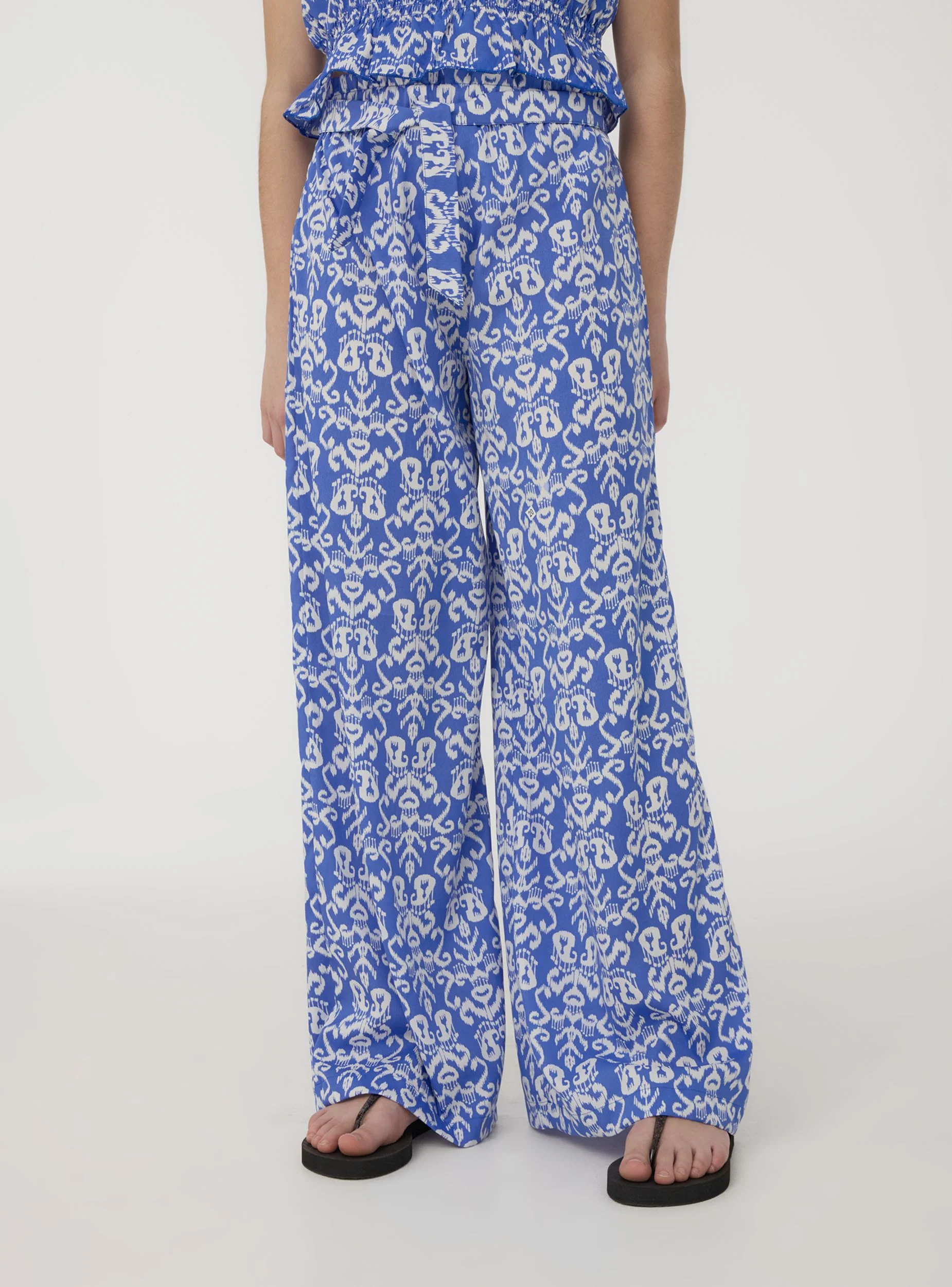 Pantaloni wide leg fantasia etnica - Image 3
