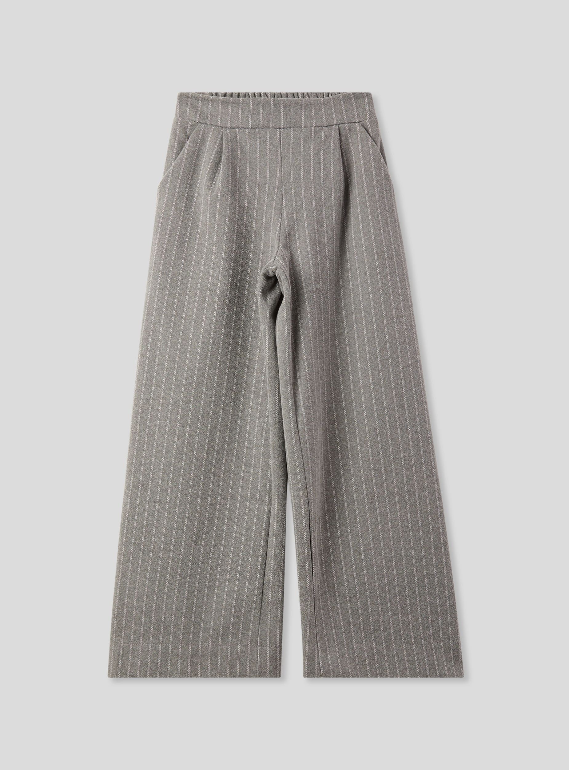 Pantaloni wide leg gessati - Image 3