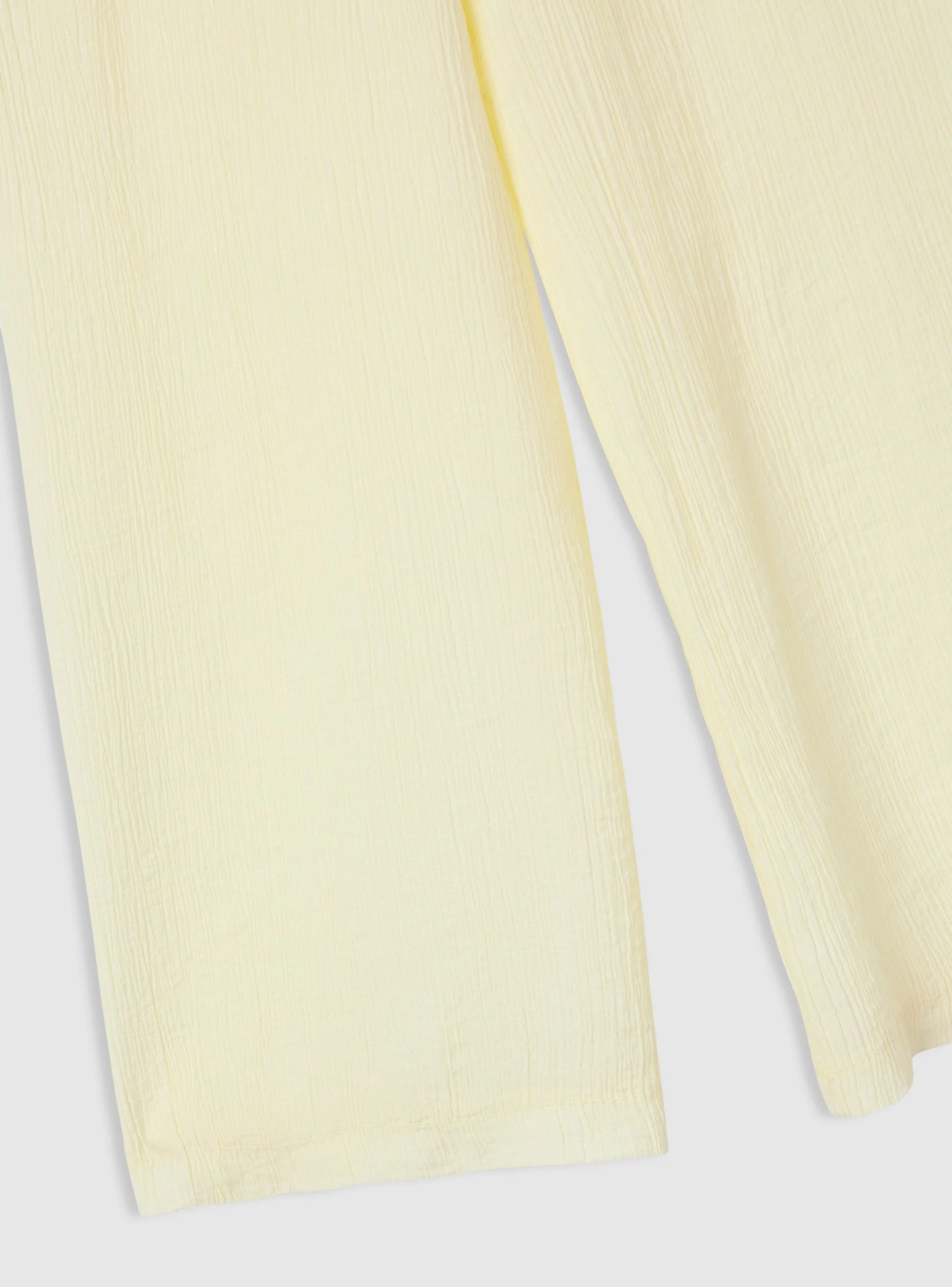 Pantaloni wide leg goffrati con coulisse - Image 2