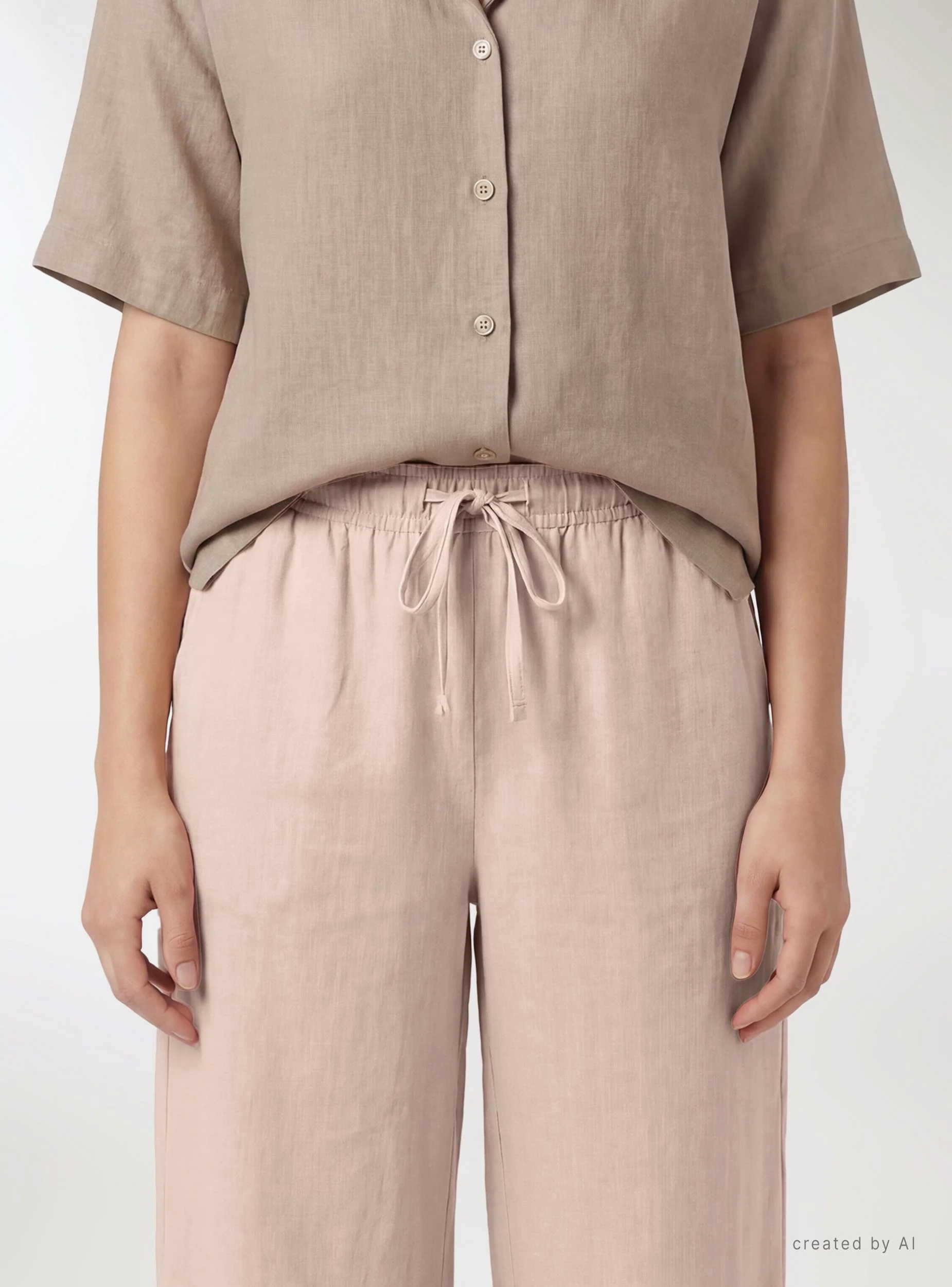 Pantaloni wide leg in cotone - Image 4
