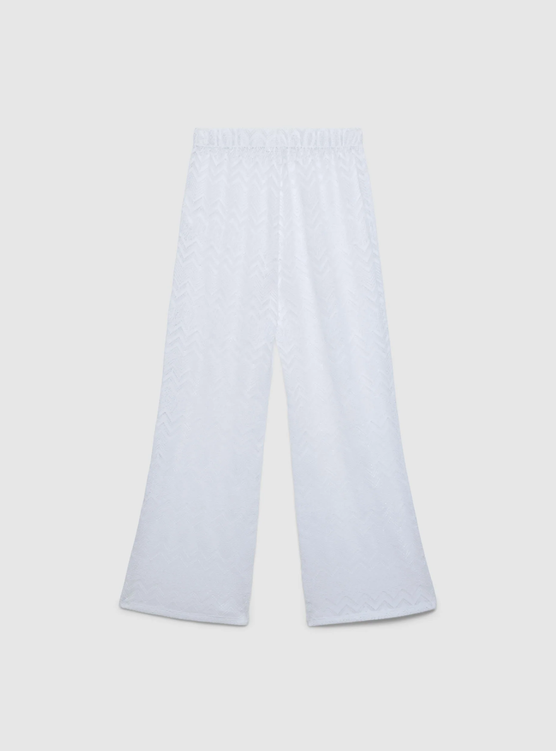 Pantaloni wide leg in pizzo - Image 5