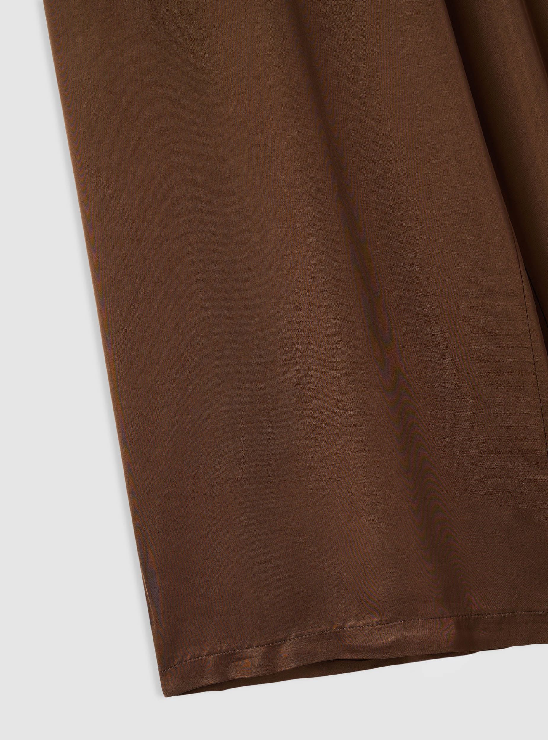 Pantaloni wide leg in satin con elastico dietro - Image 4