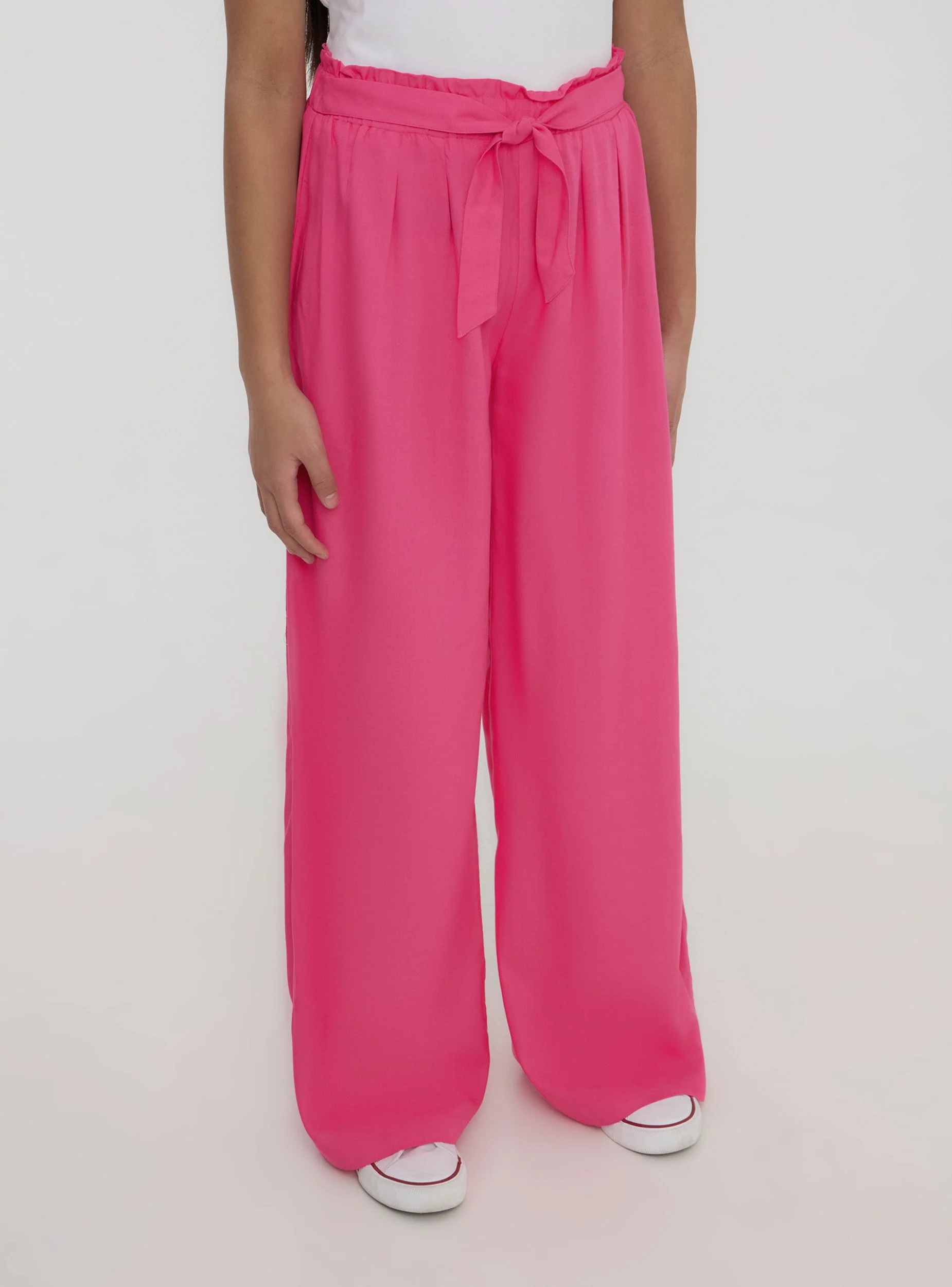 Pantaloni wide leg in viscosa