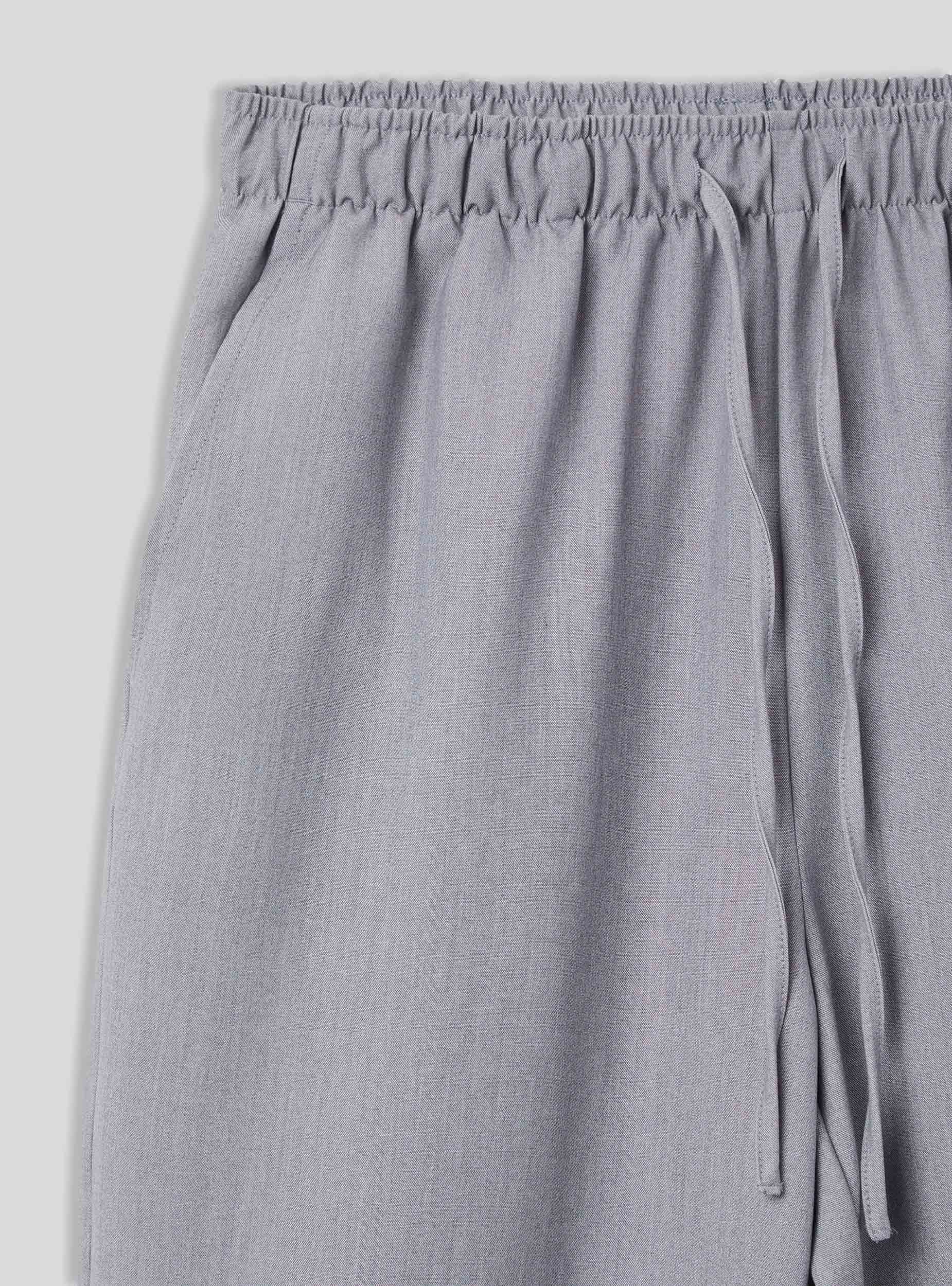 Pantaloni wide leg melange con coulisse - Image 5