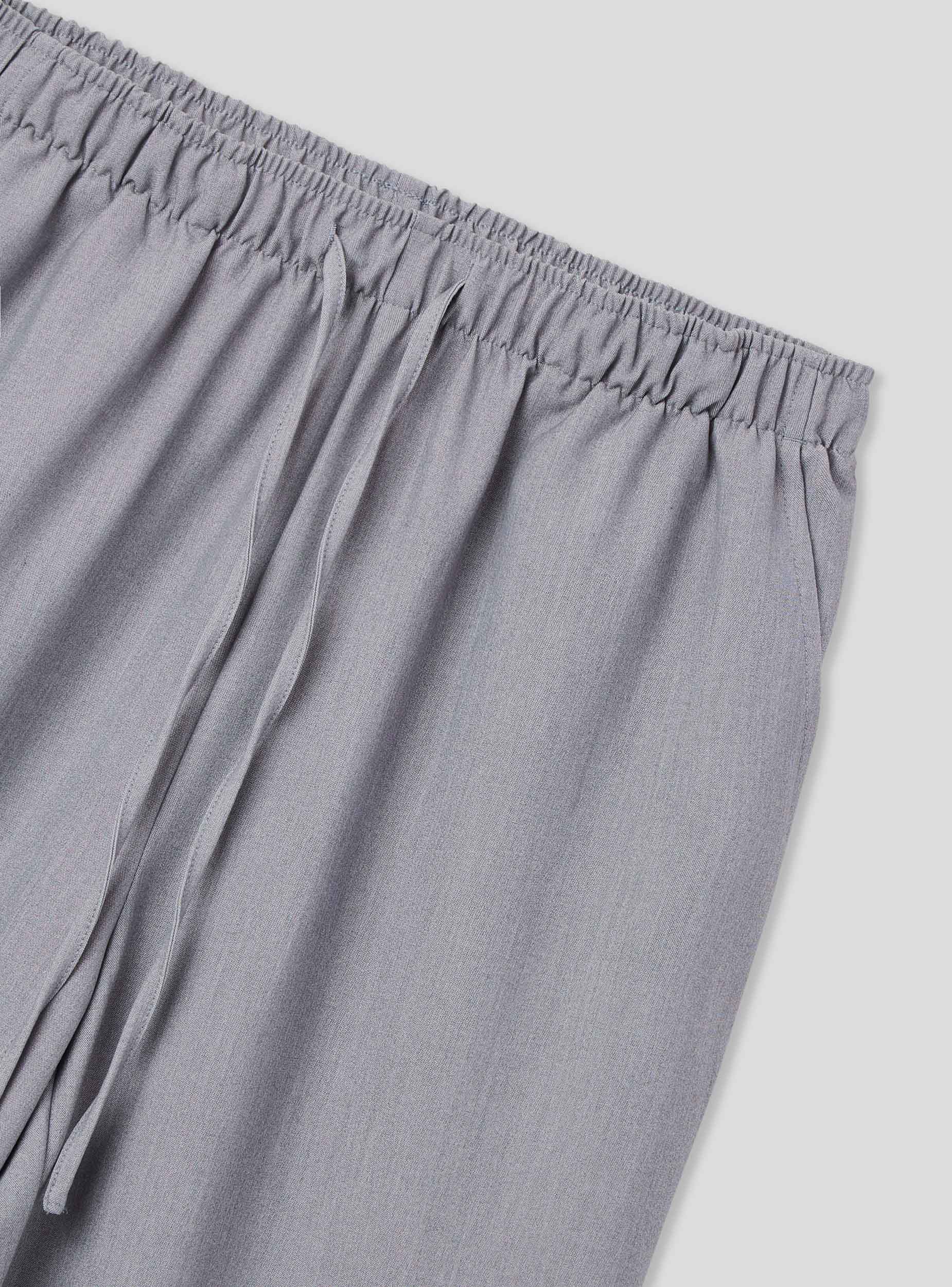 Pantaloni wide leg melange con coulisse - Image 6
