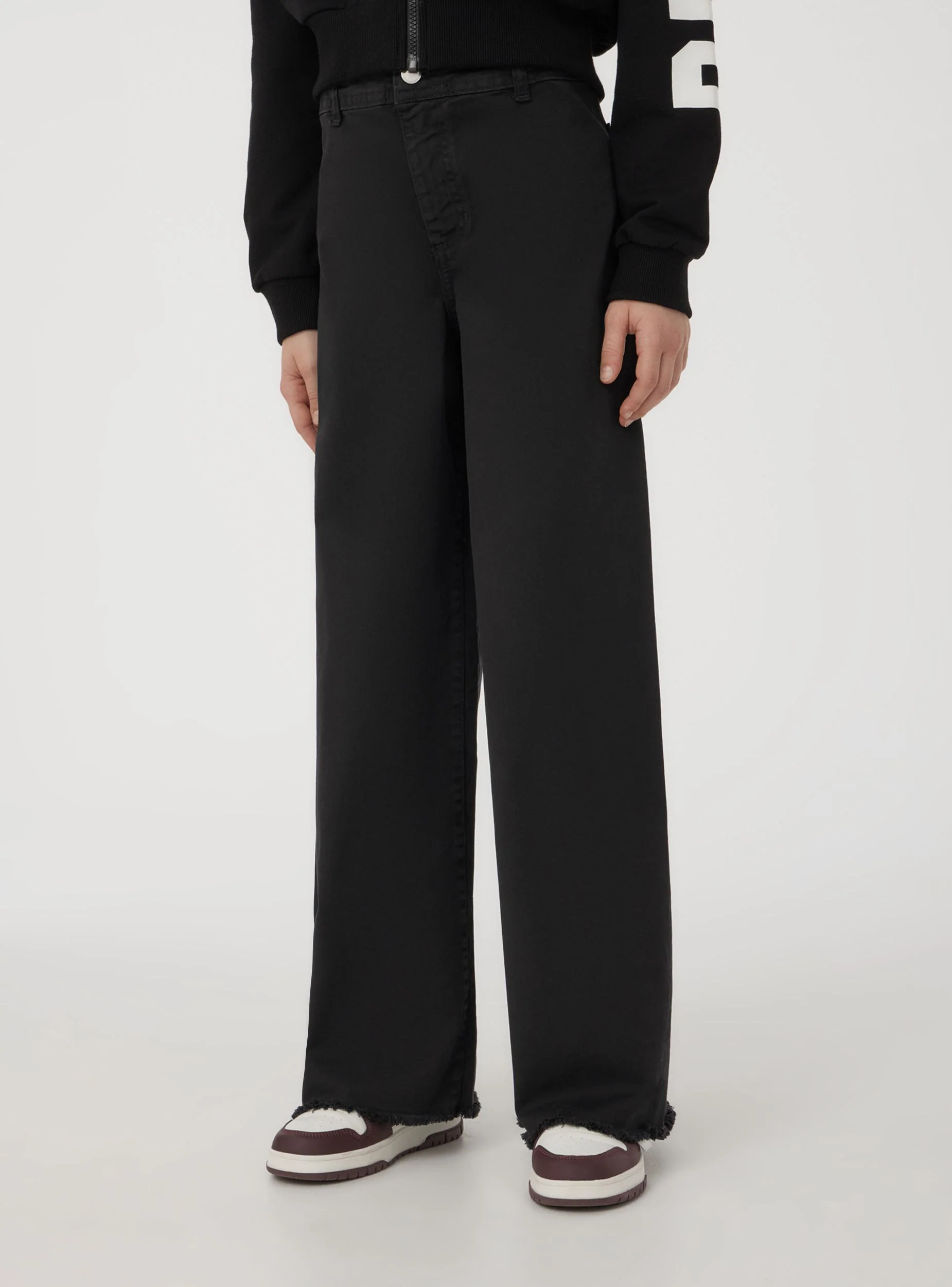 Pantaloni wide leg sfrangiati - Image 7