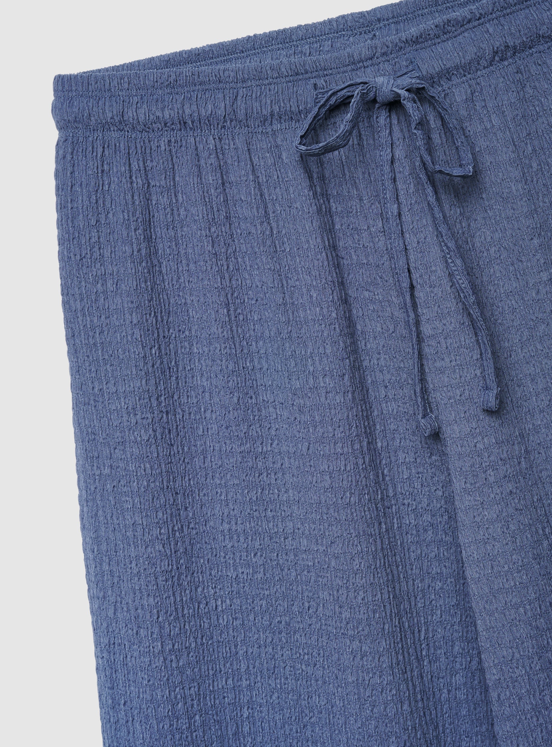 Pantaloni wide leg stropicciati con coulisse - Image 4
