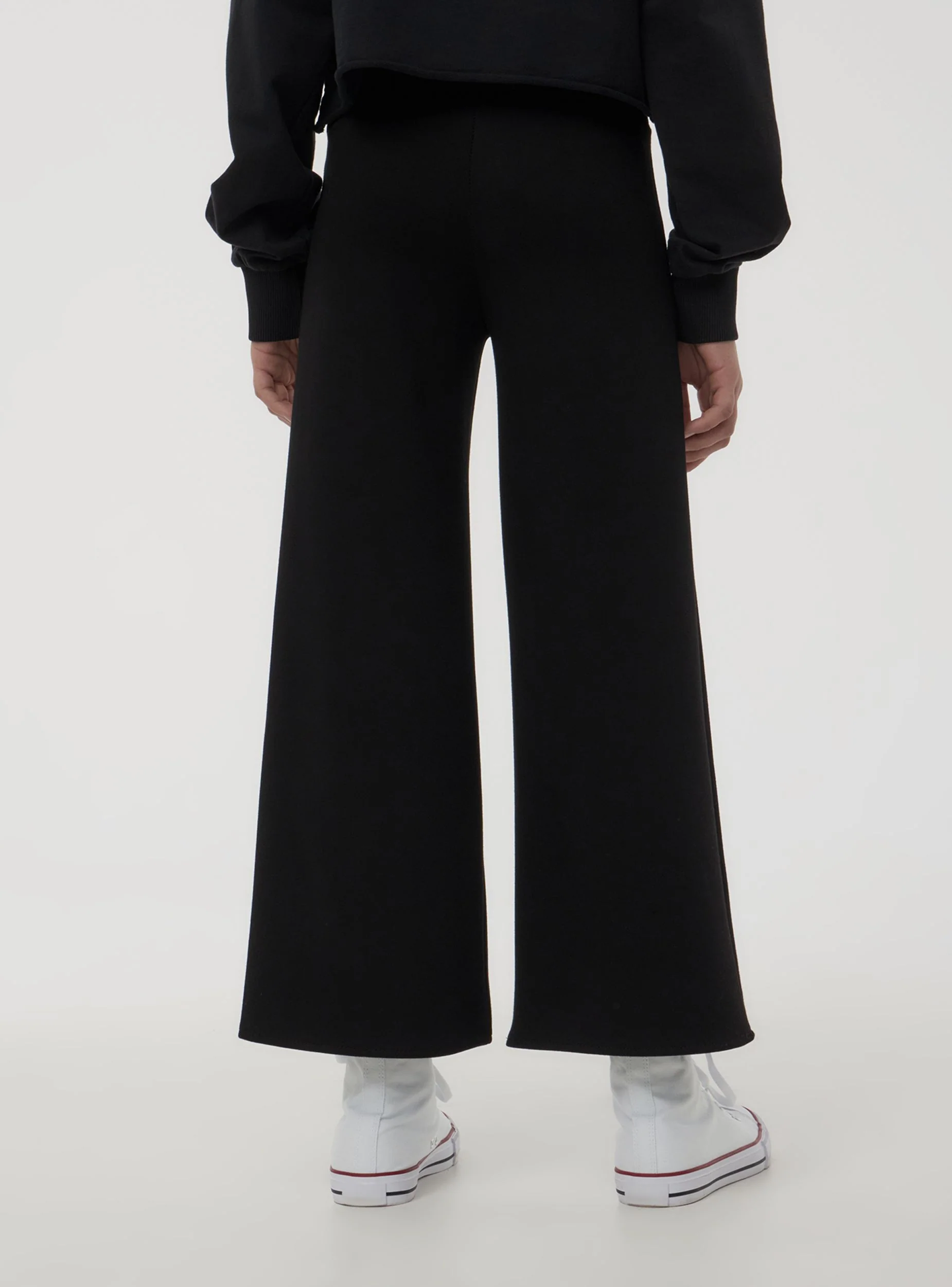 Pantaloni wide leg tinta unita