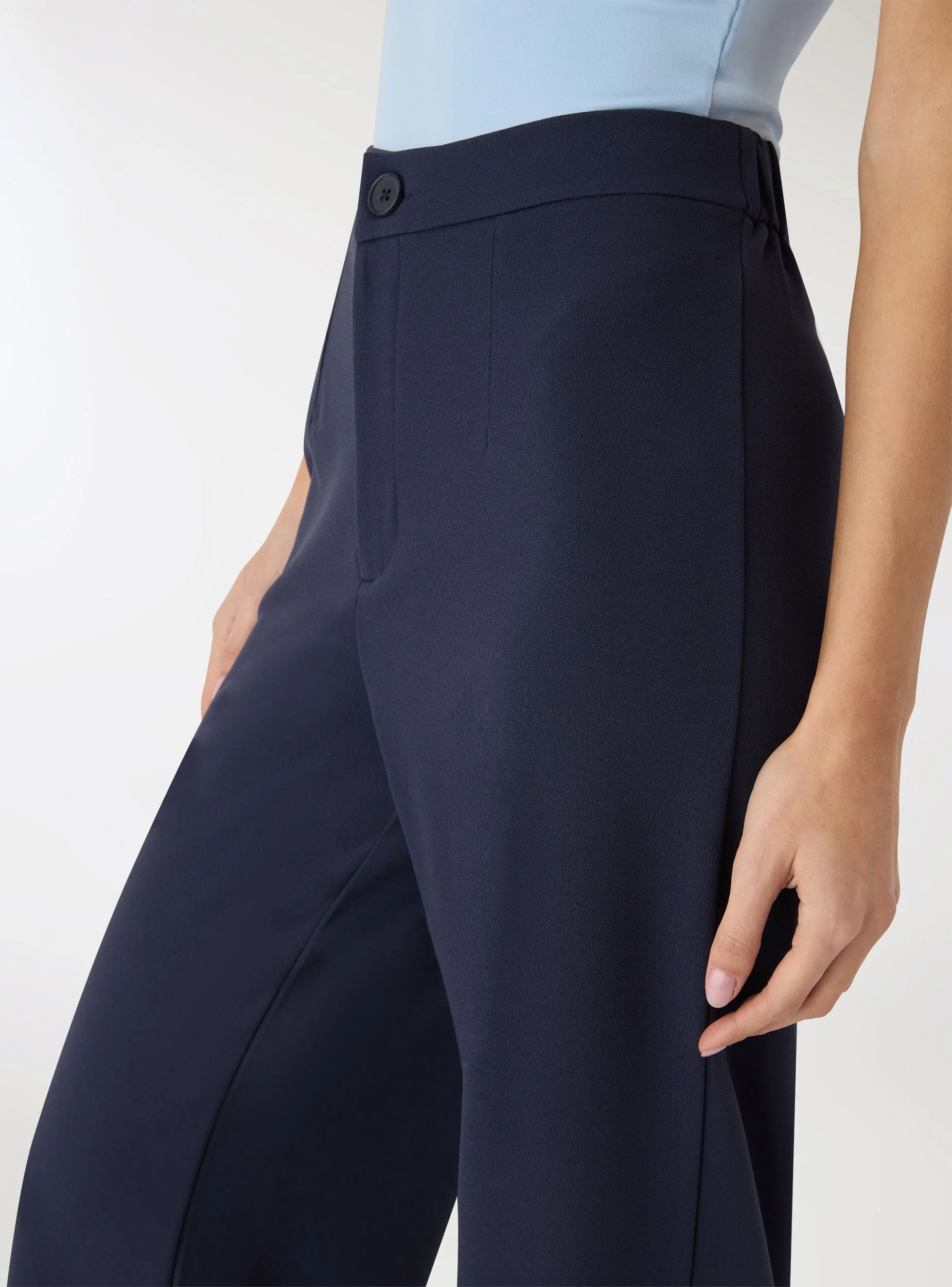 Pantaloni wide leg tinta unita - Image 2