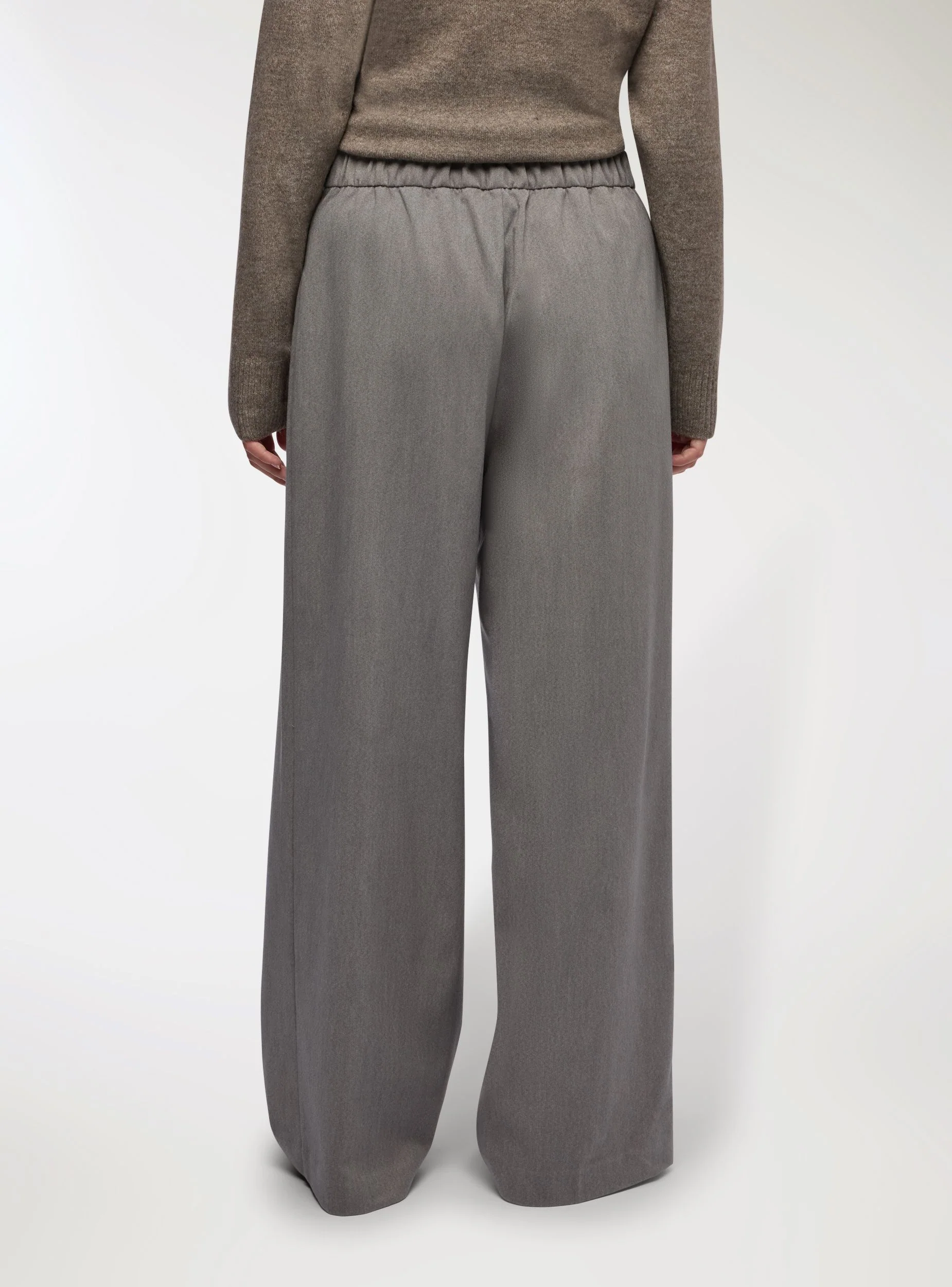 Pantaloni wide leg tinta unita - Image 2