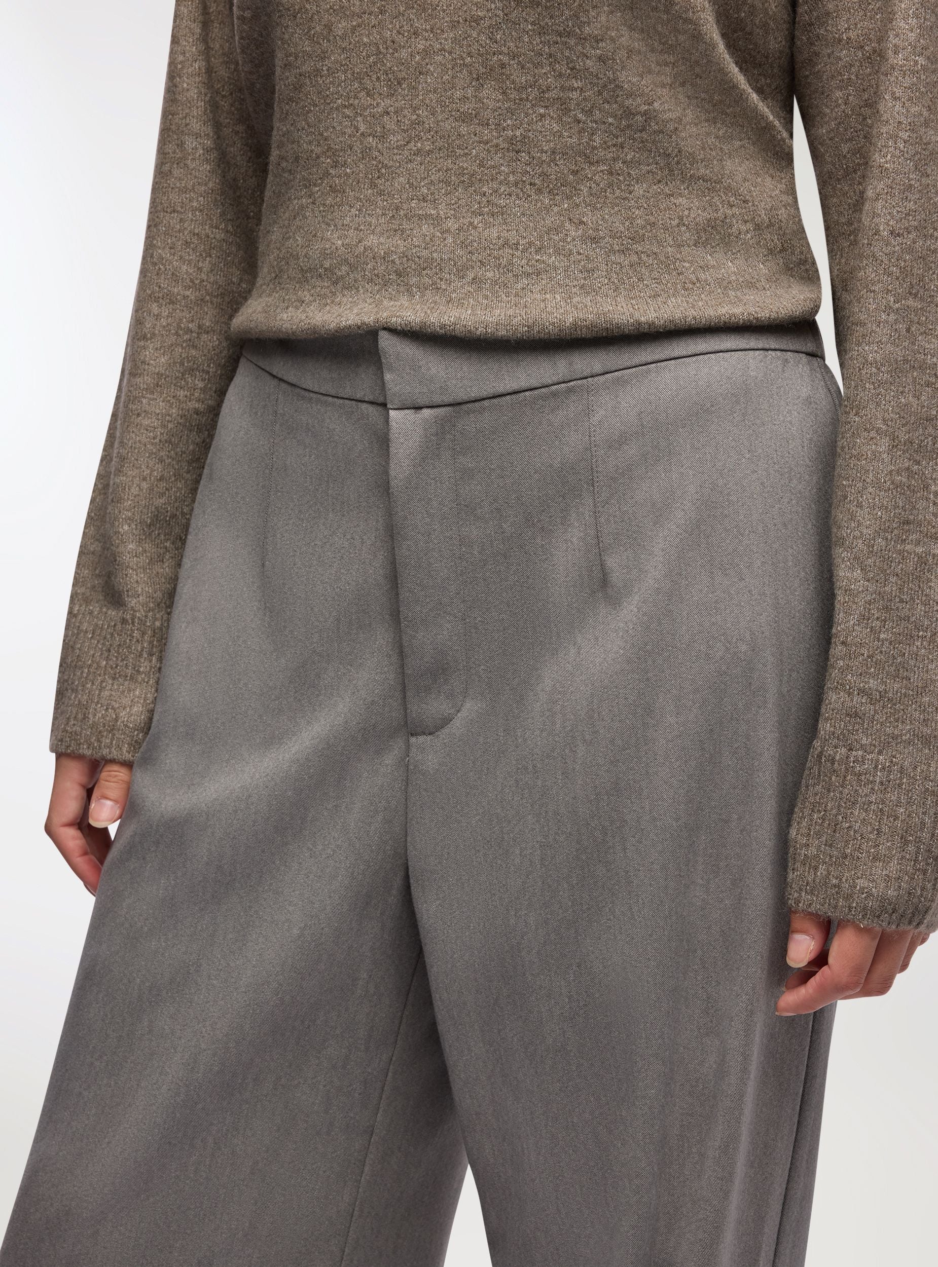 Pantaloni wide leg tinta unita - Image 3