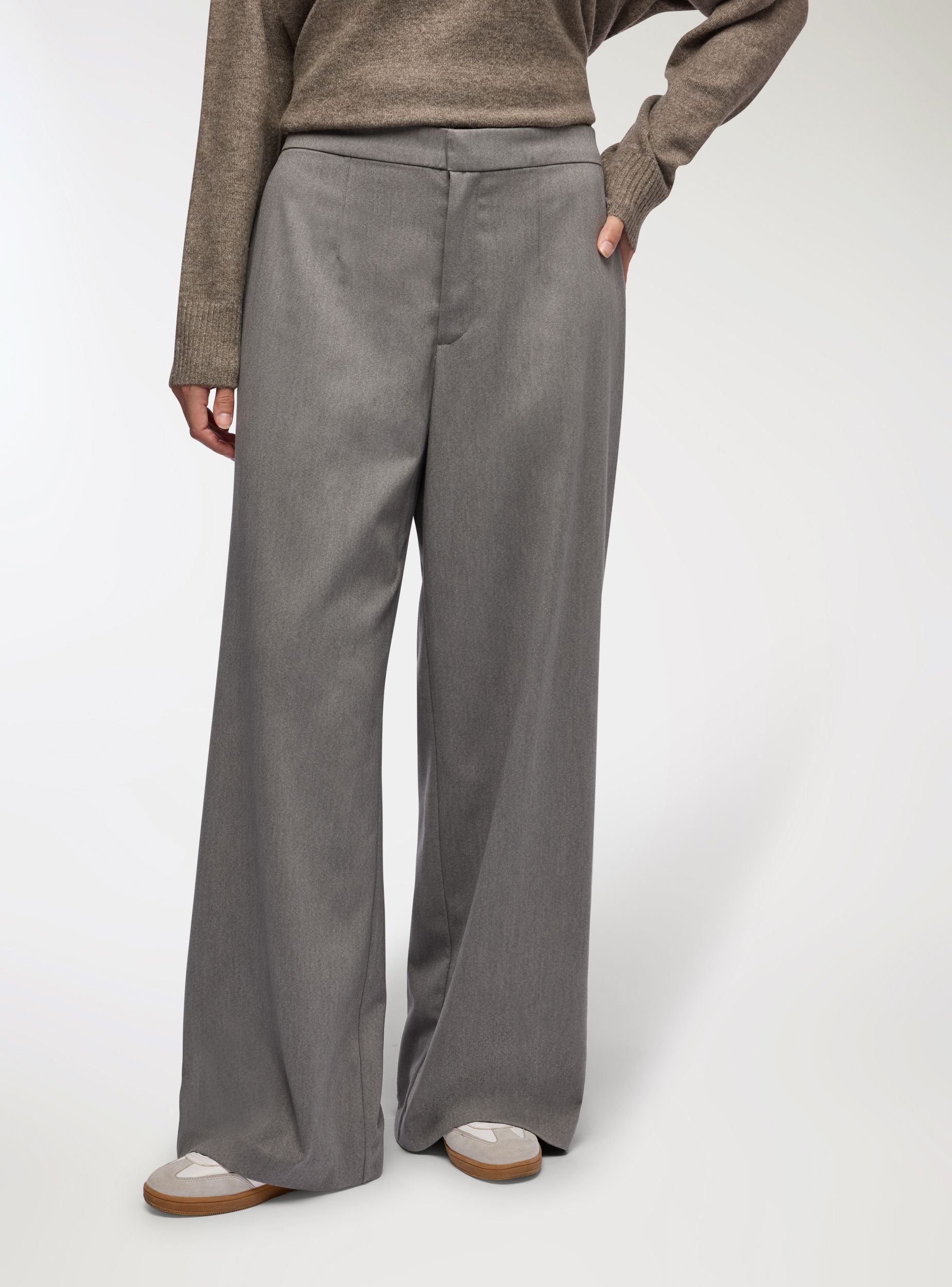 Pantaloni wide leg tinta unita - Image 4