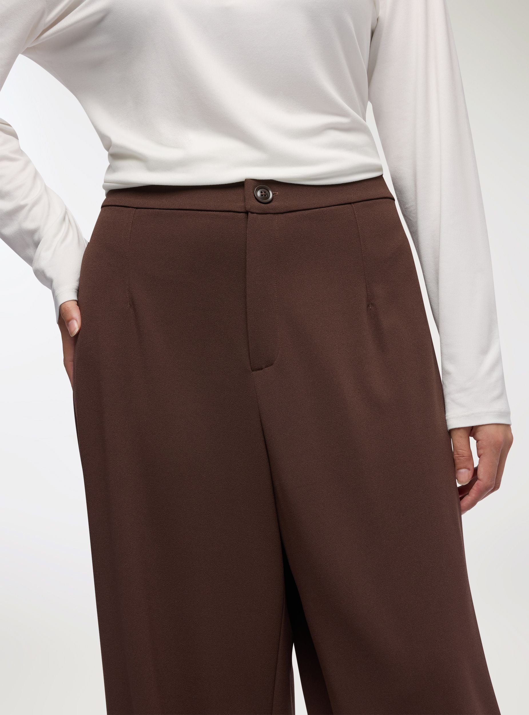 Pantaloni wide leg tinta unita - Image 4