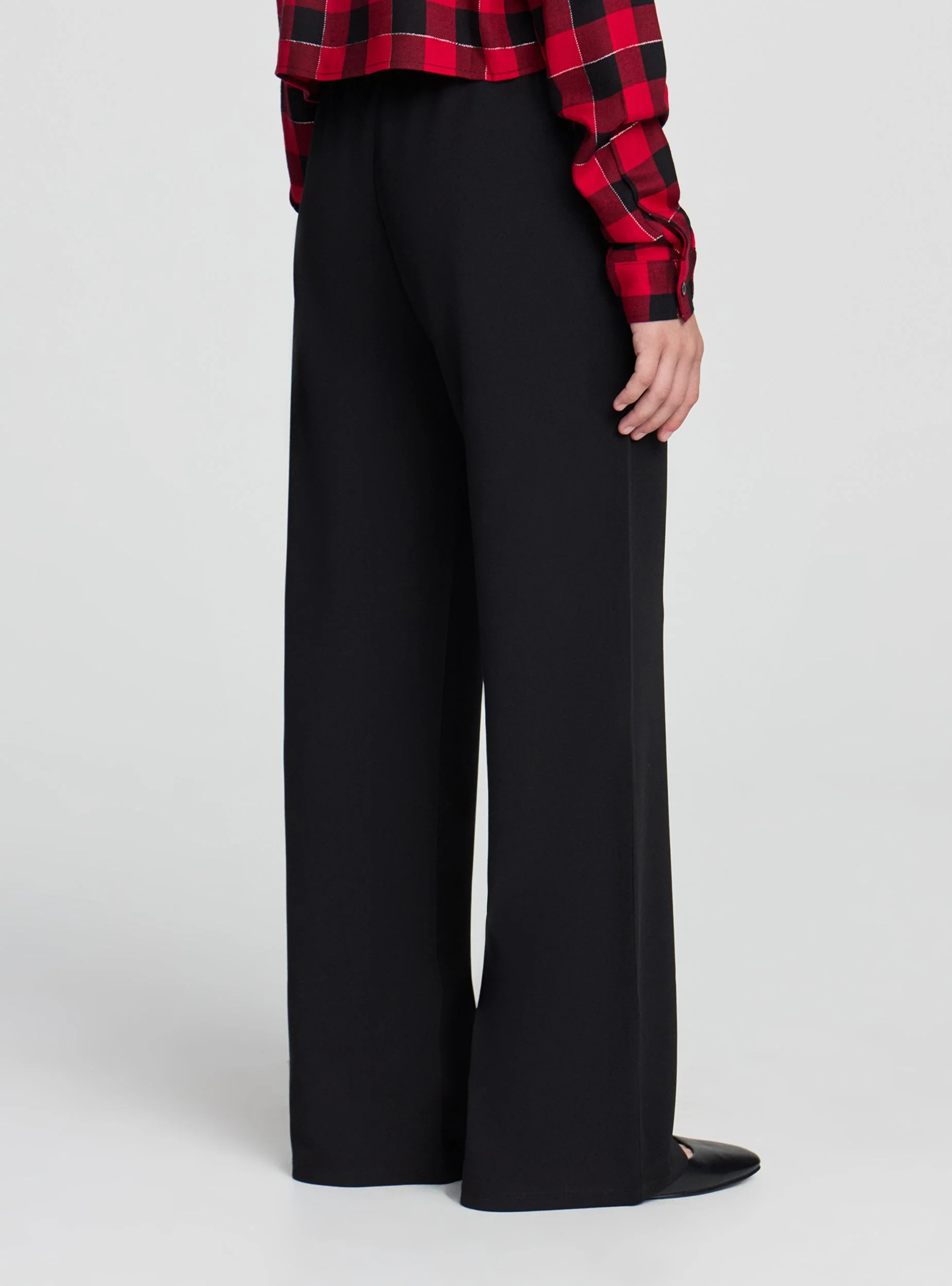 Pantaloni wide leg tinta unita - Image 2