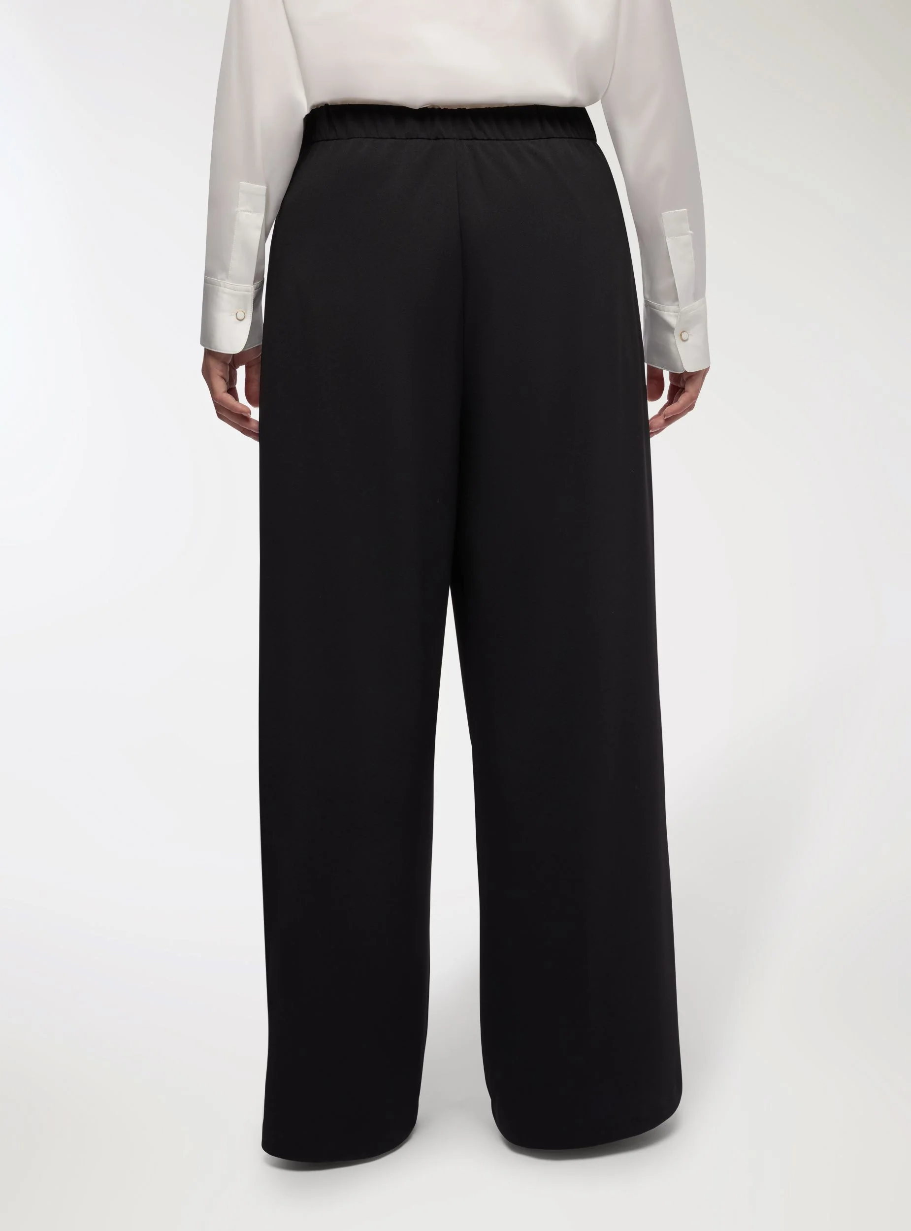 Pantaloni wide leg tinta unita - Image 3
