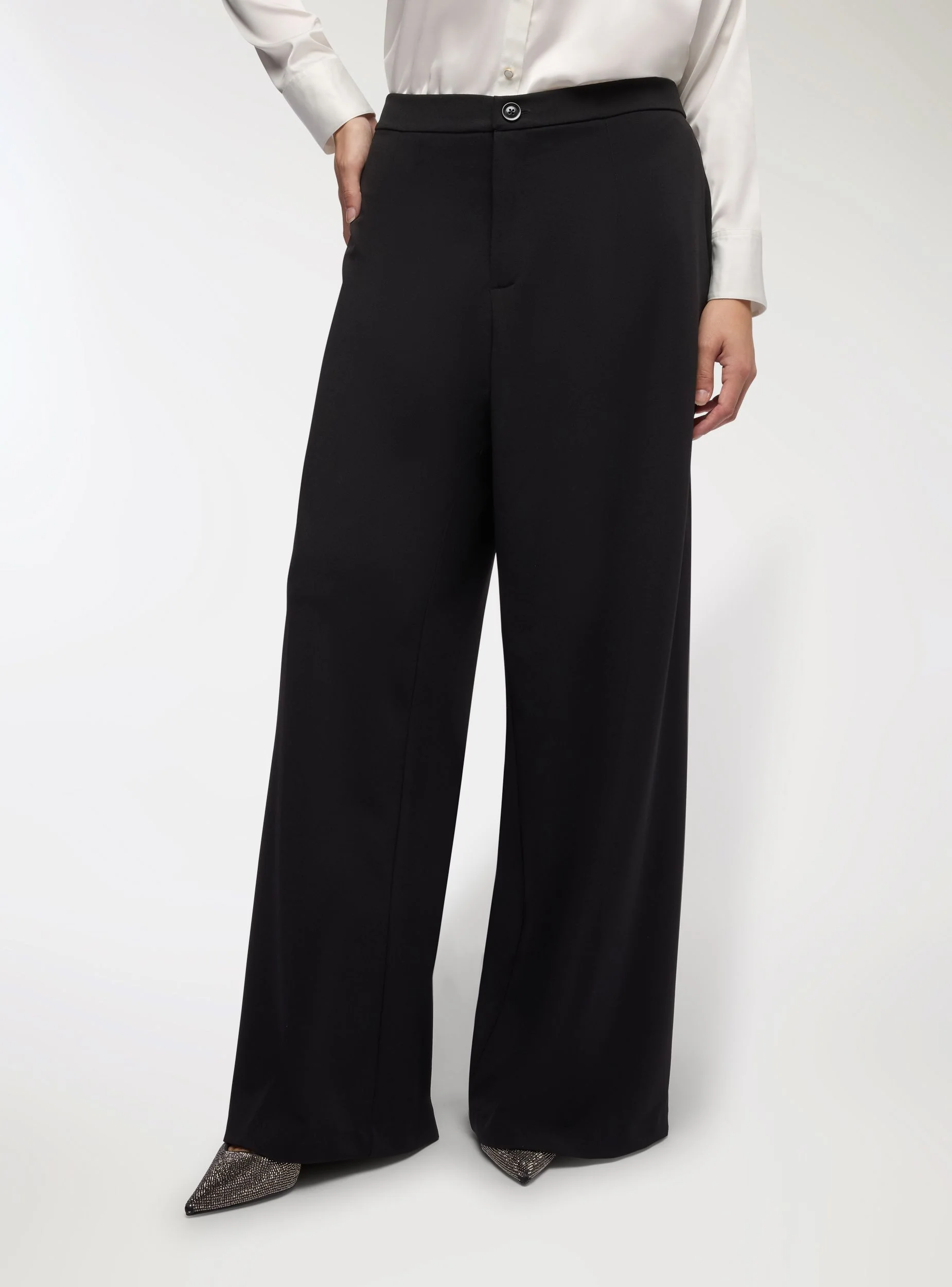Pantaloni wide leg tinta unita - Image 4