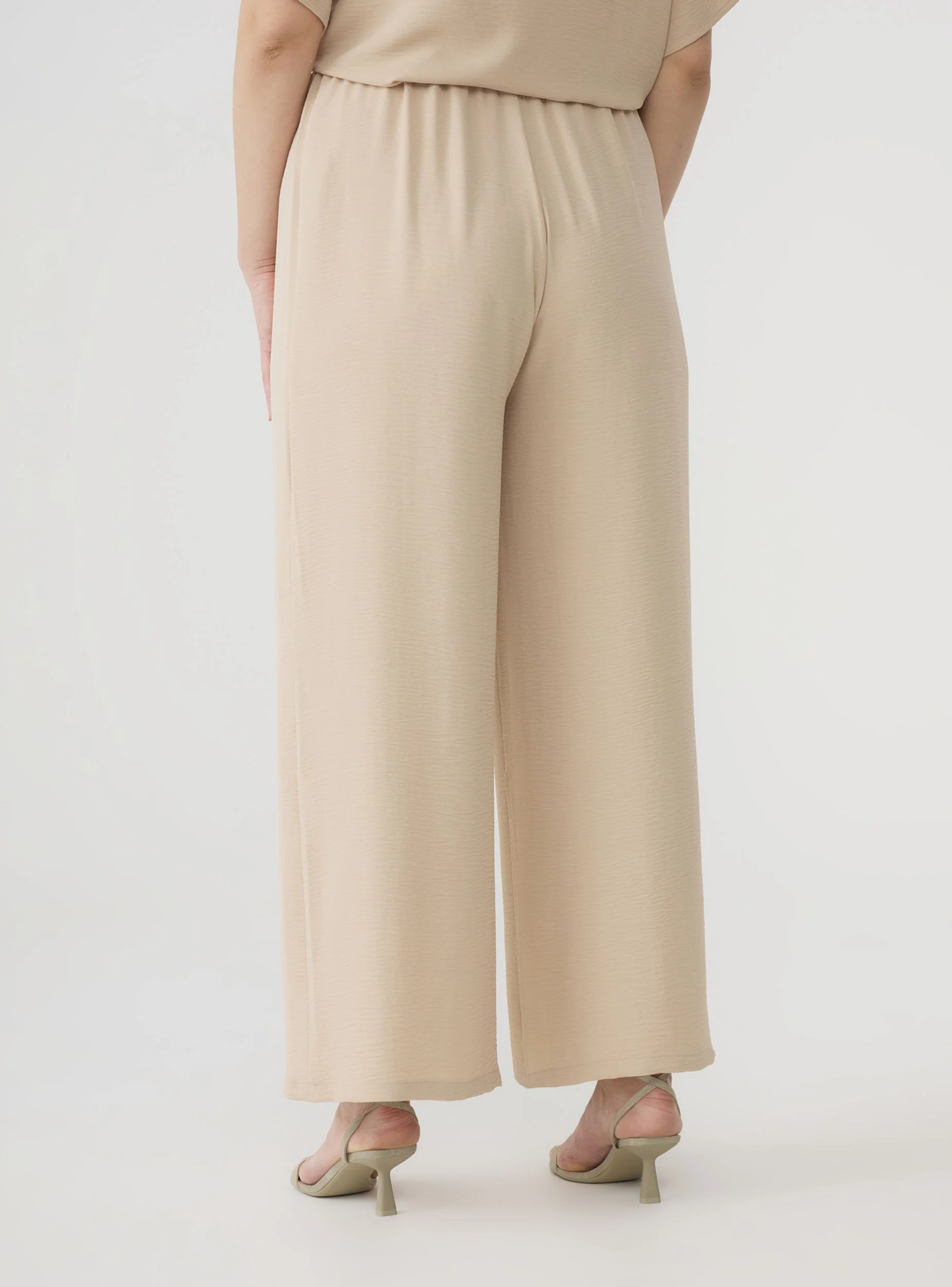Pantaloni wide leg tinta unita - Image 2