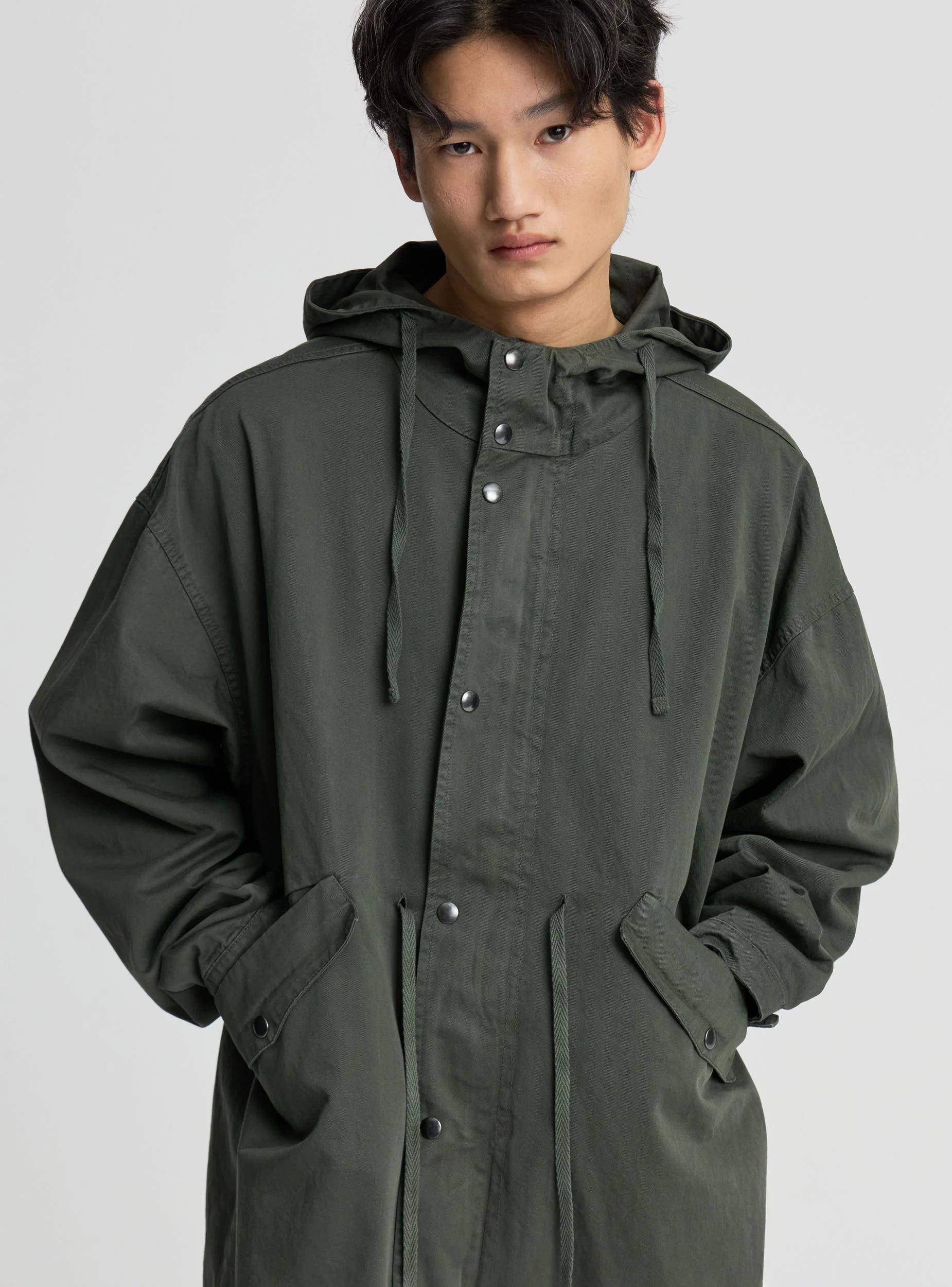Parka over a tinta unita sfoderato - Image 2