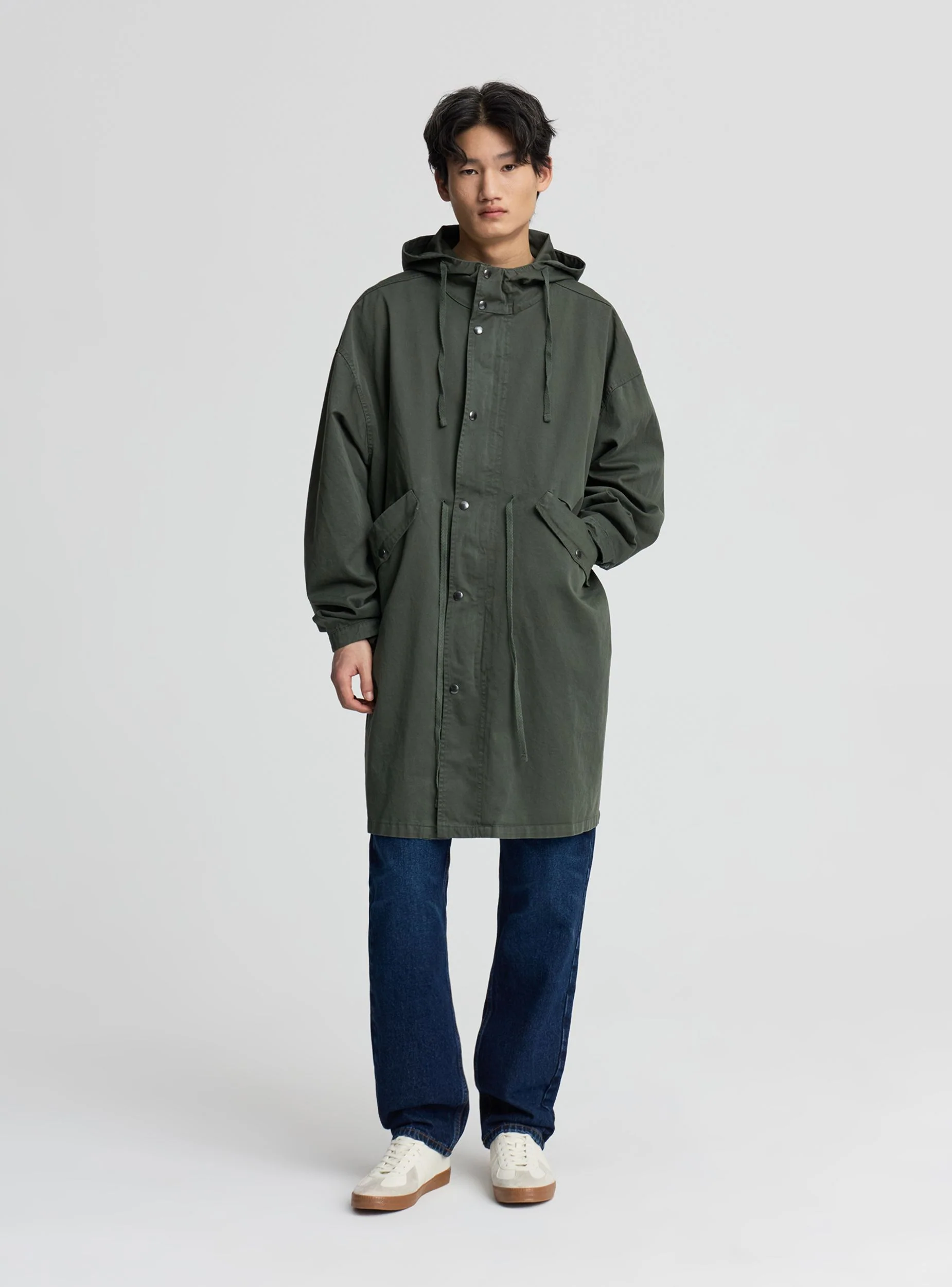 Parka over a tinta unita sfoderato - Image 4
