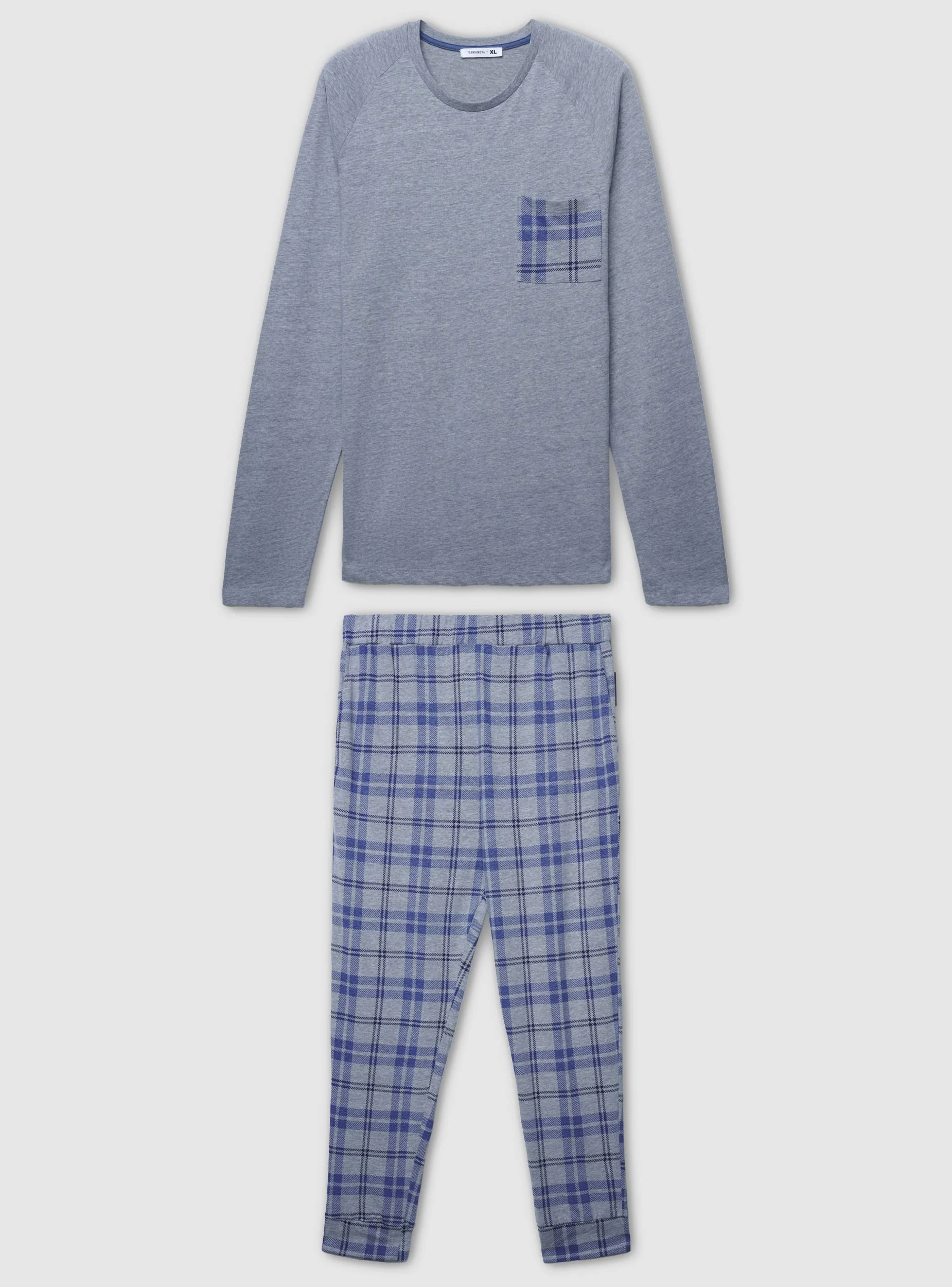 Pigiama con maglia e pantaloni a quadri - Image 4