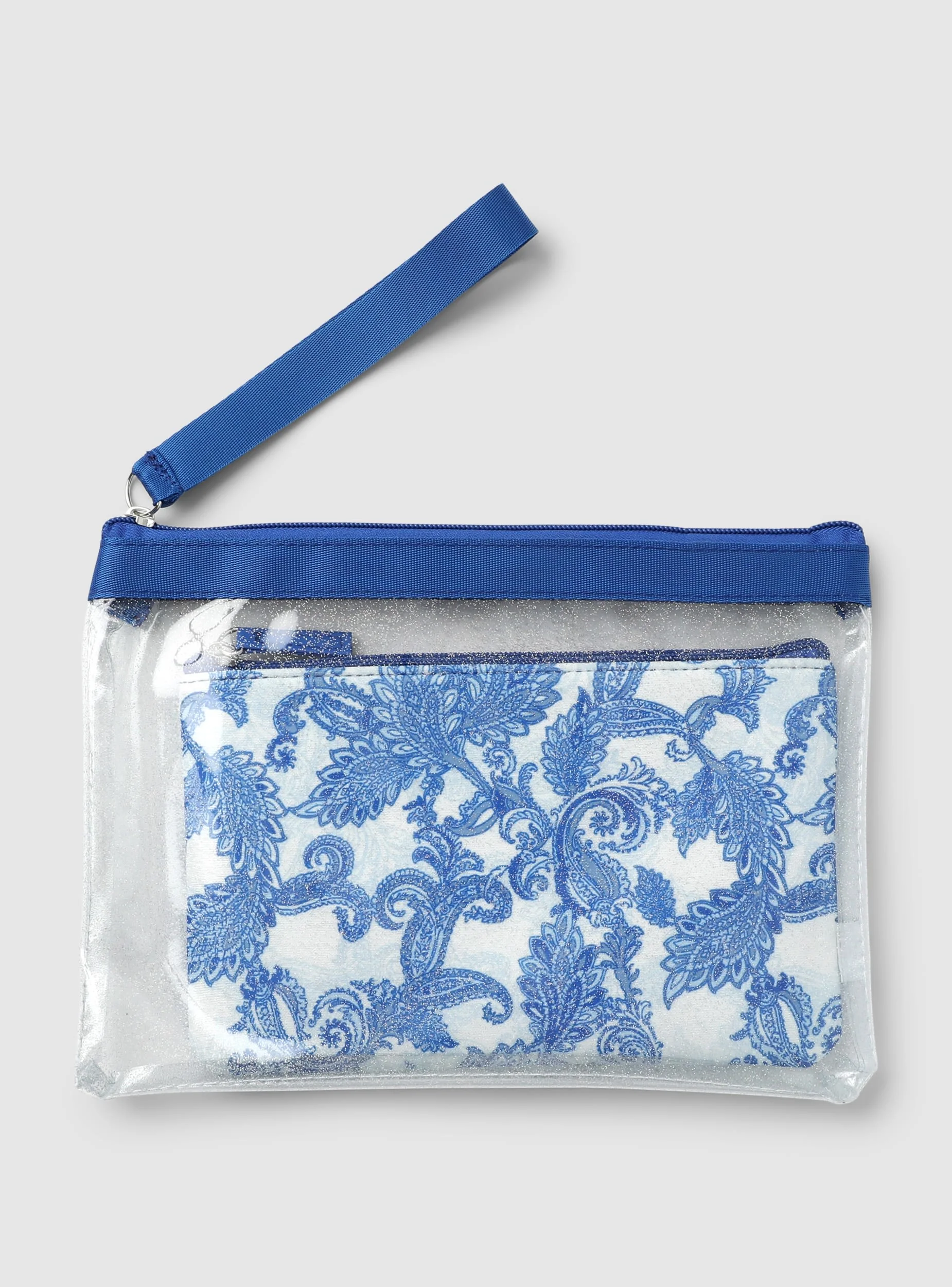 Pochette mare con effetto luccicante e stampa - Image 2