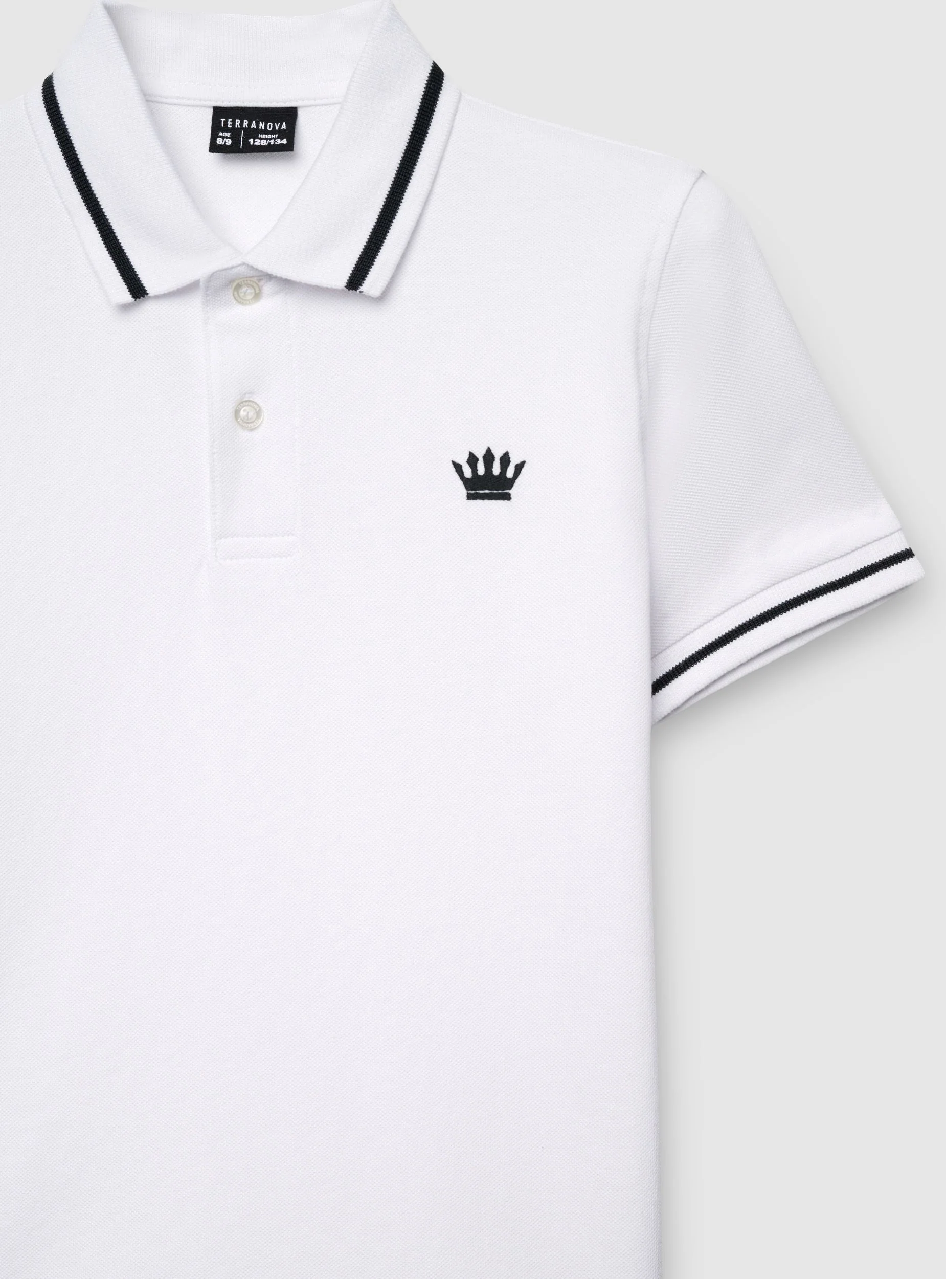Polo con profili a contrasto e ricamo - Image 5