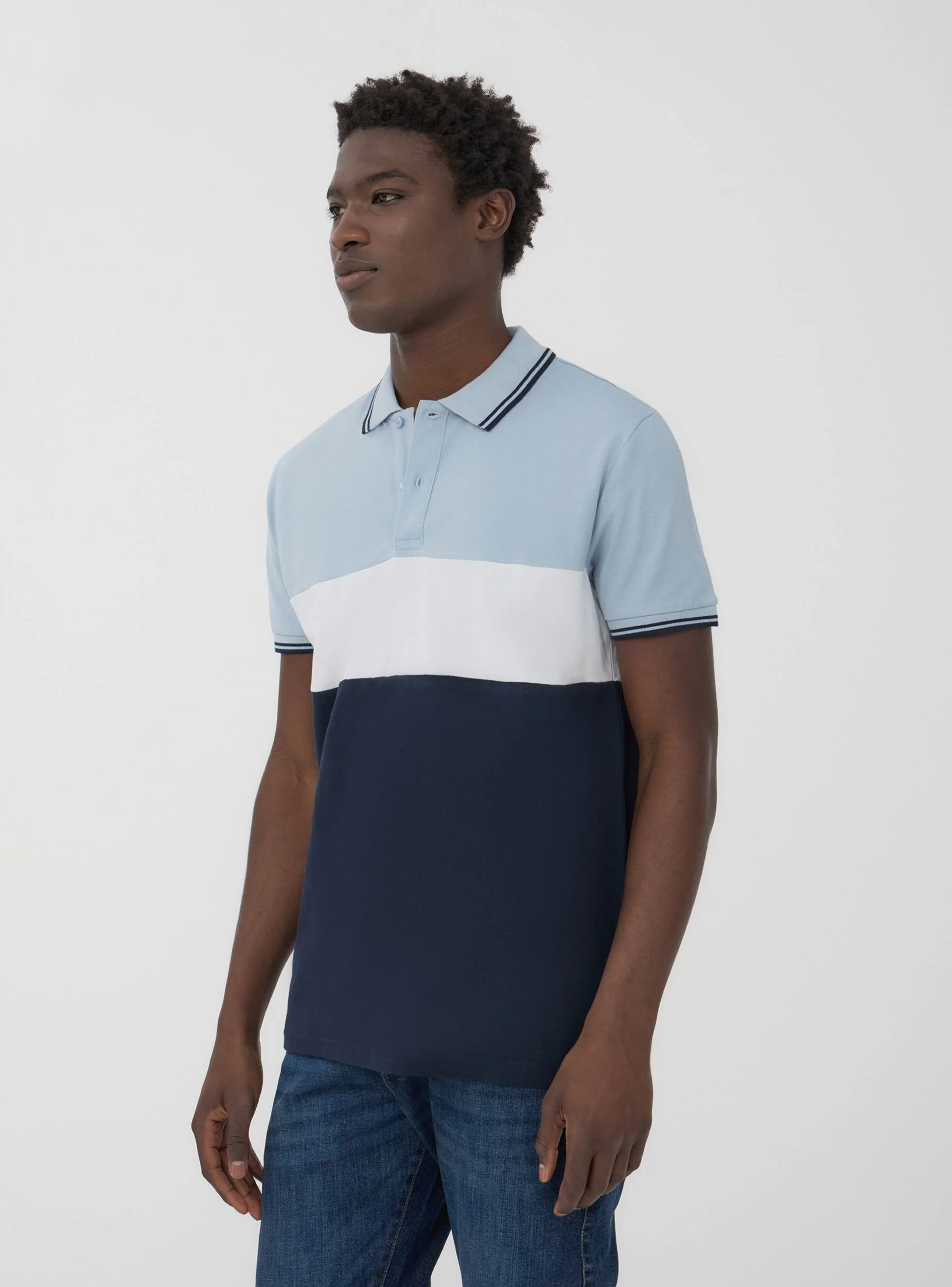 Polo in piquet block color - Image 7