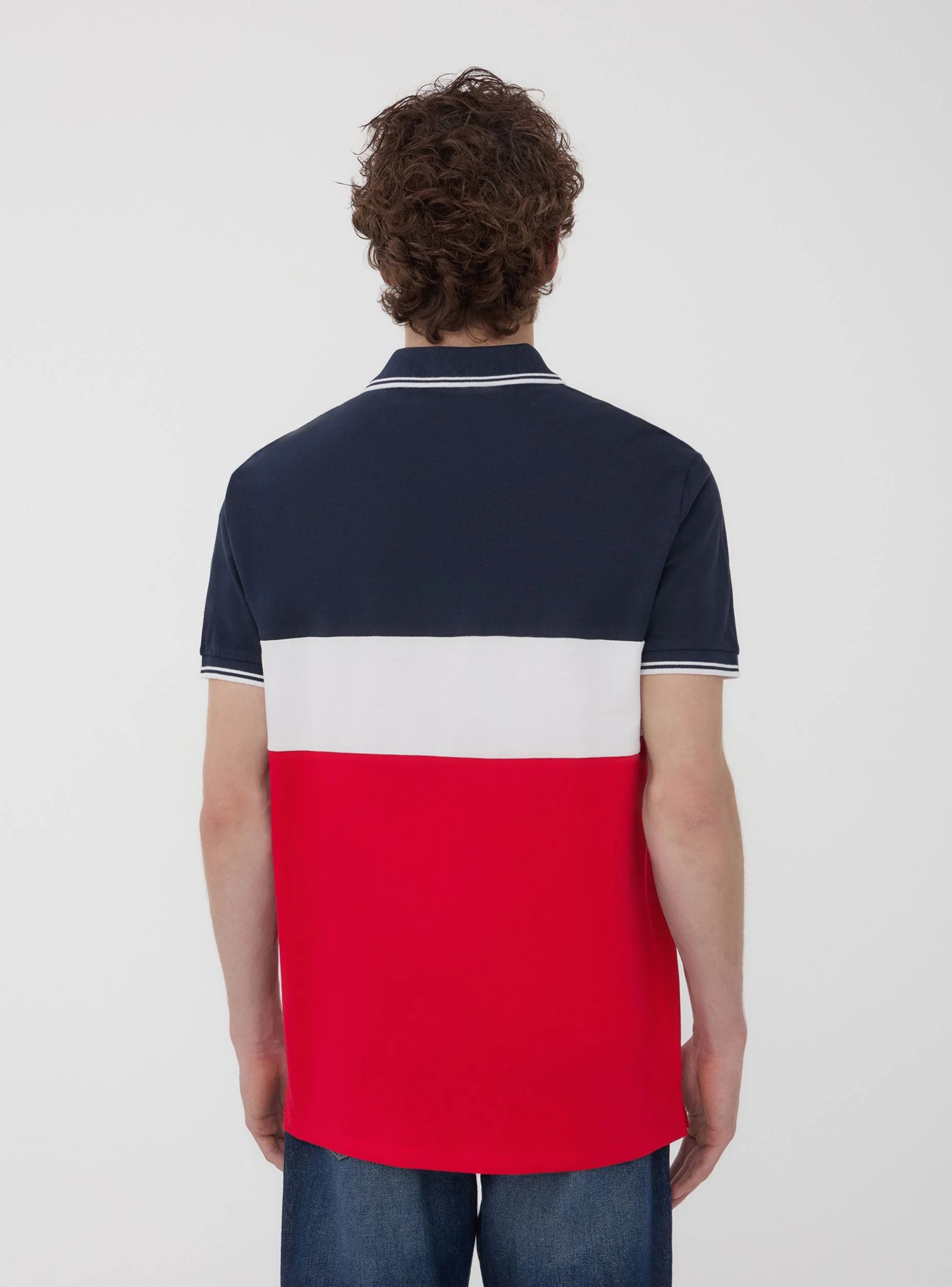 Polo in piquet block color - Image 2