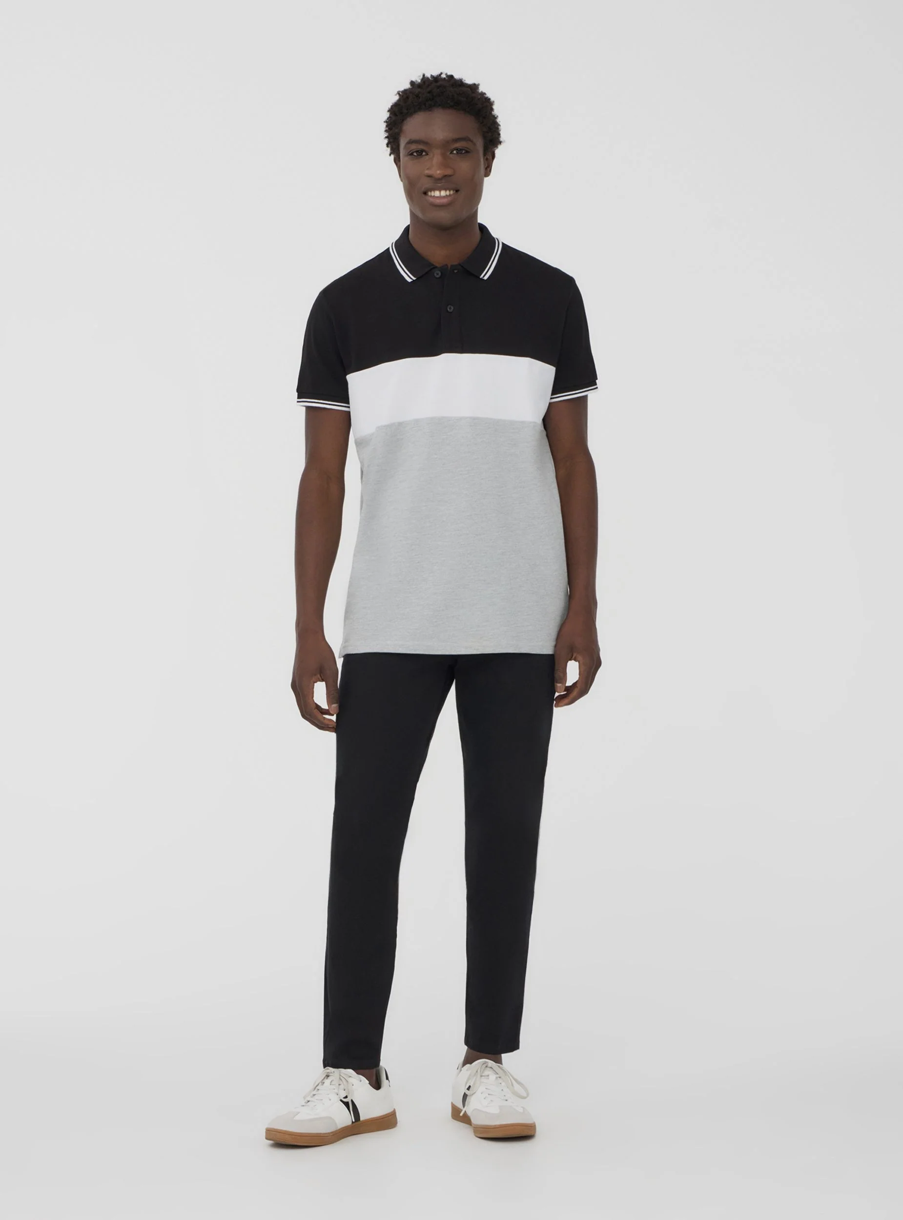 Polo in piquet block color - Image 3