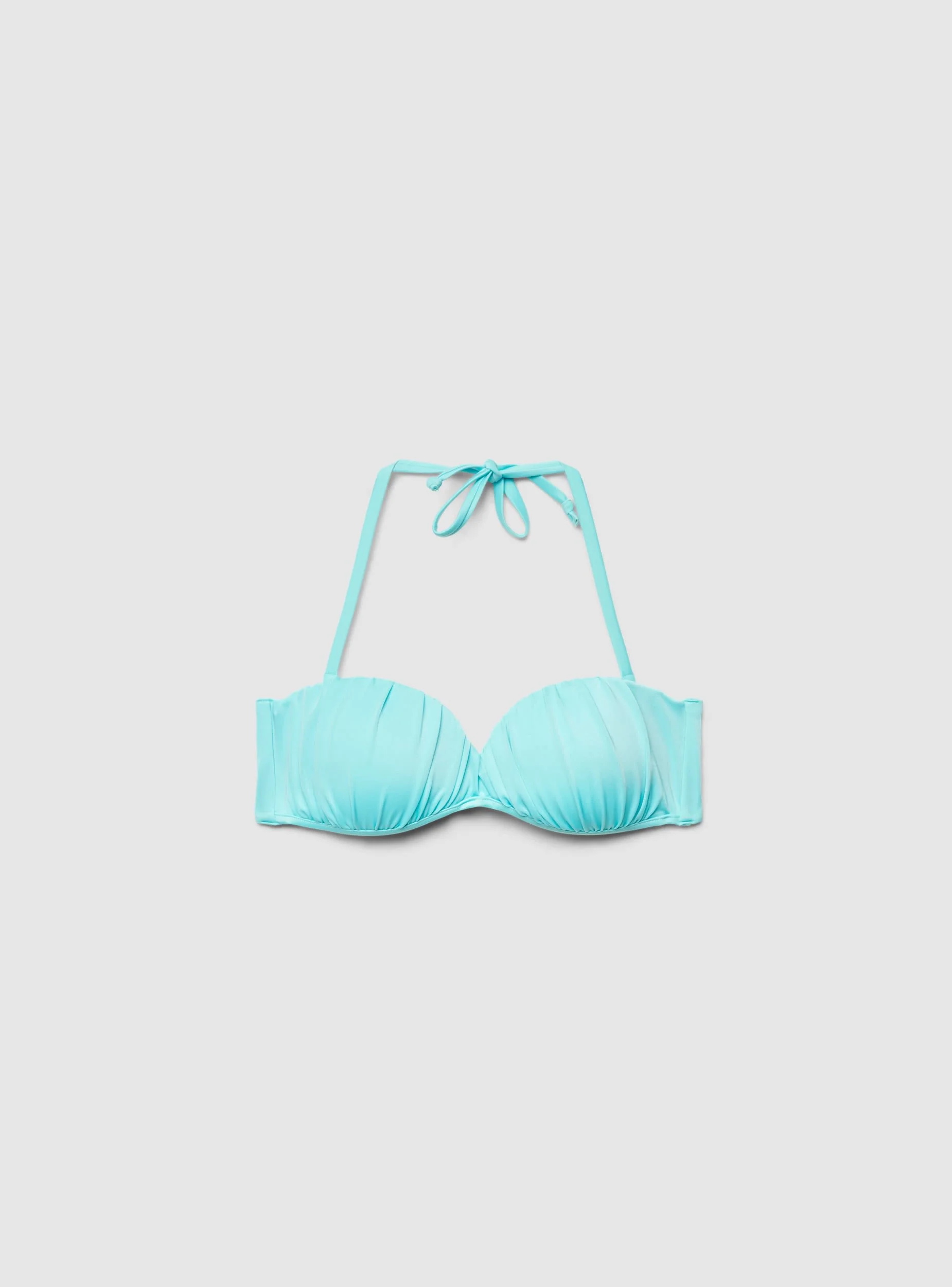 Reggiseno bikini a fascia arricciata con laccetti - Image 5