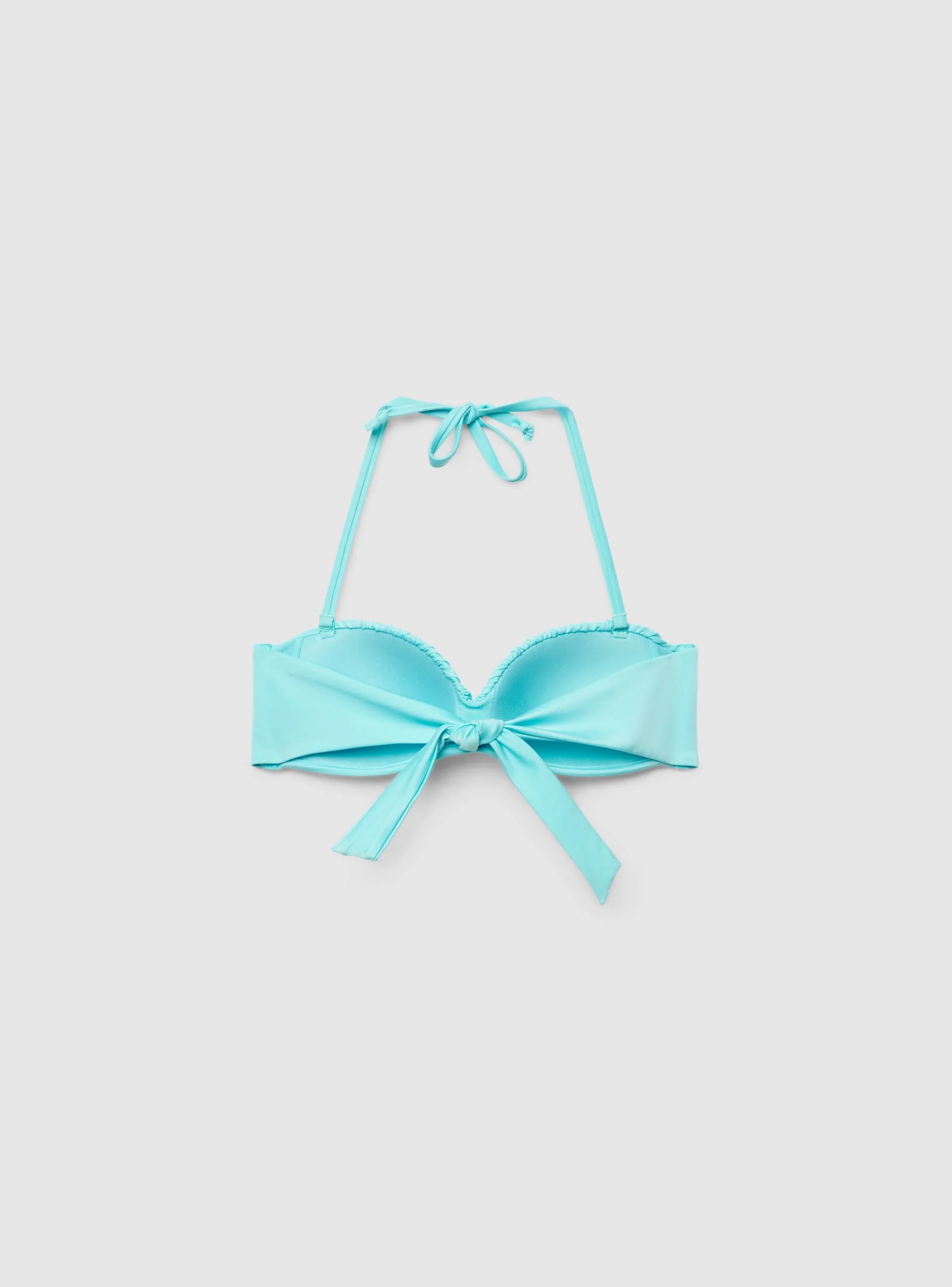 Reggiseno bikini a fascia arricciata con laccetti - Image 6