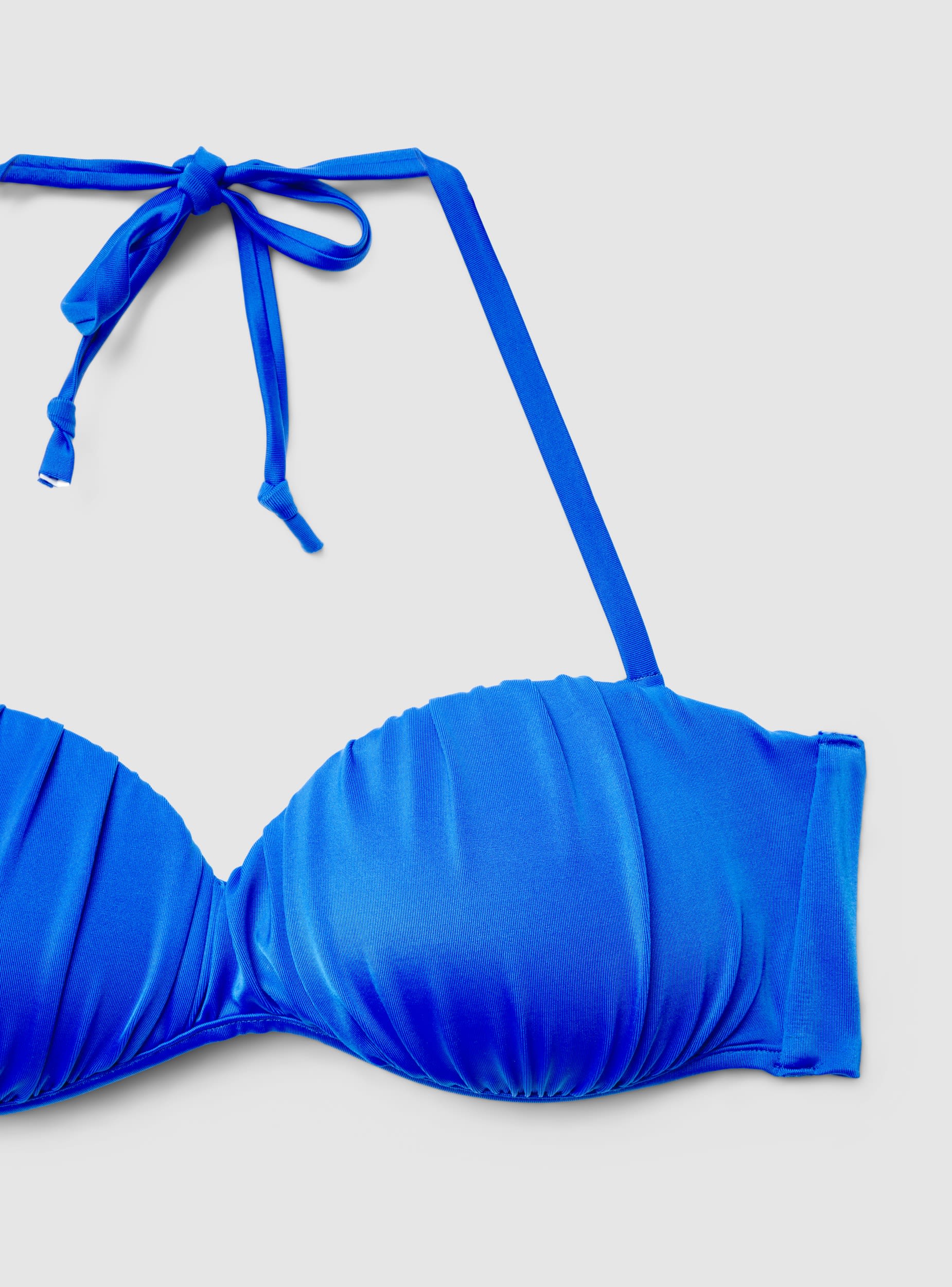 Reggiseno bikini a fascia arricciata con laccetti - Image 6