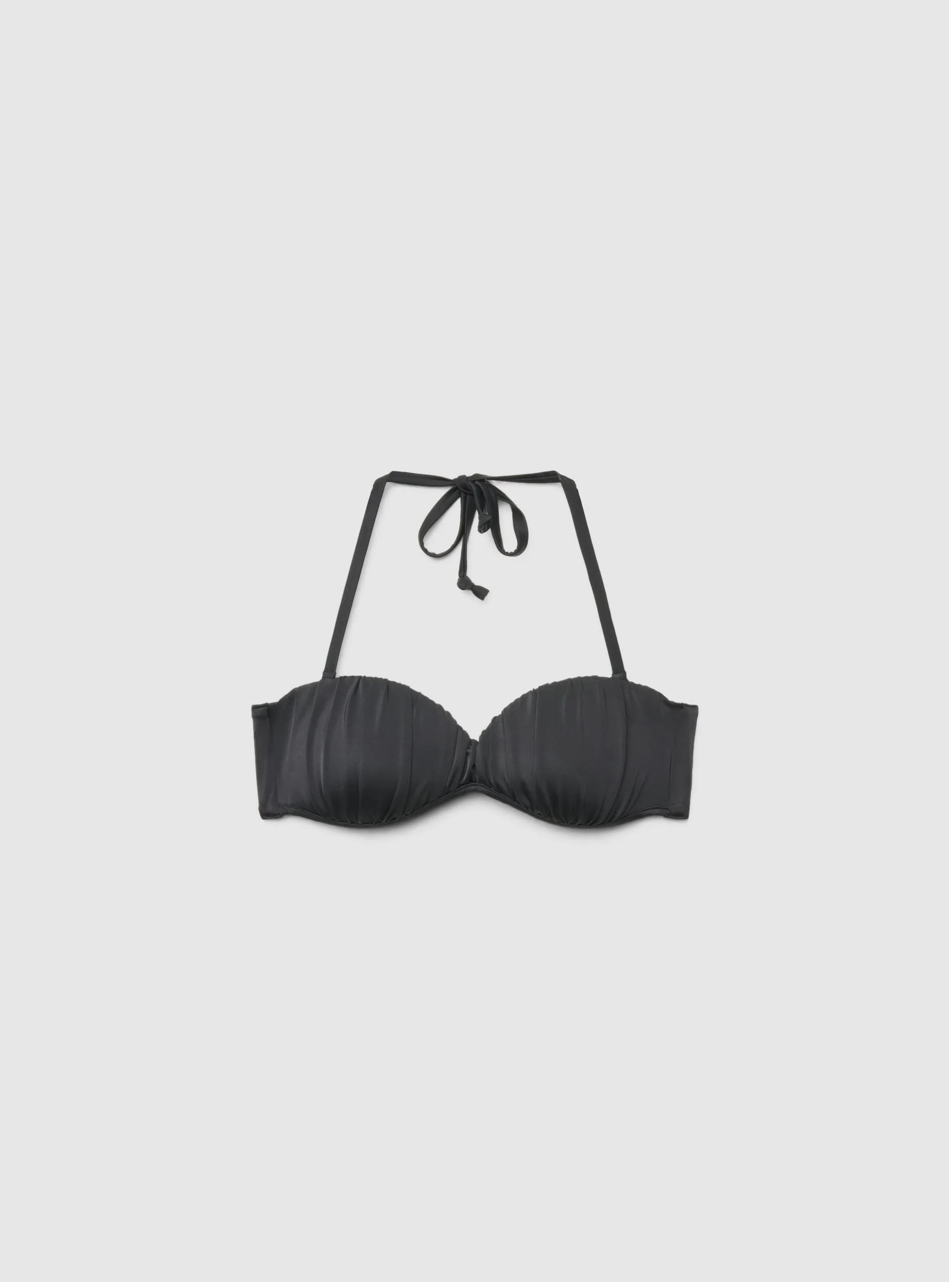 Reggiseno bikini a fascia arricciata con laccetti - Image 5